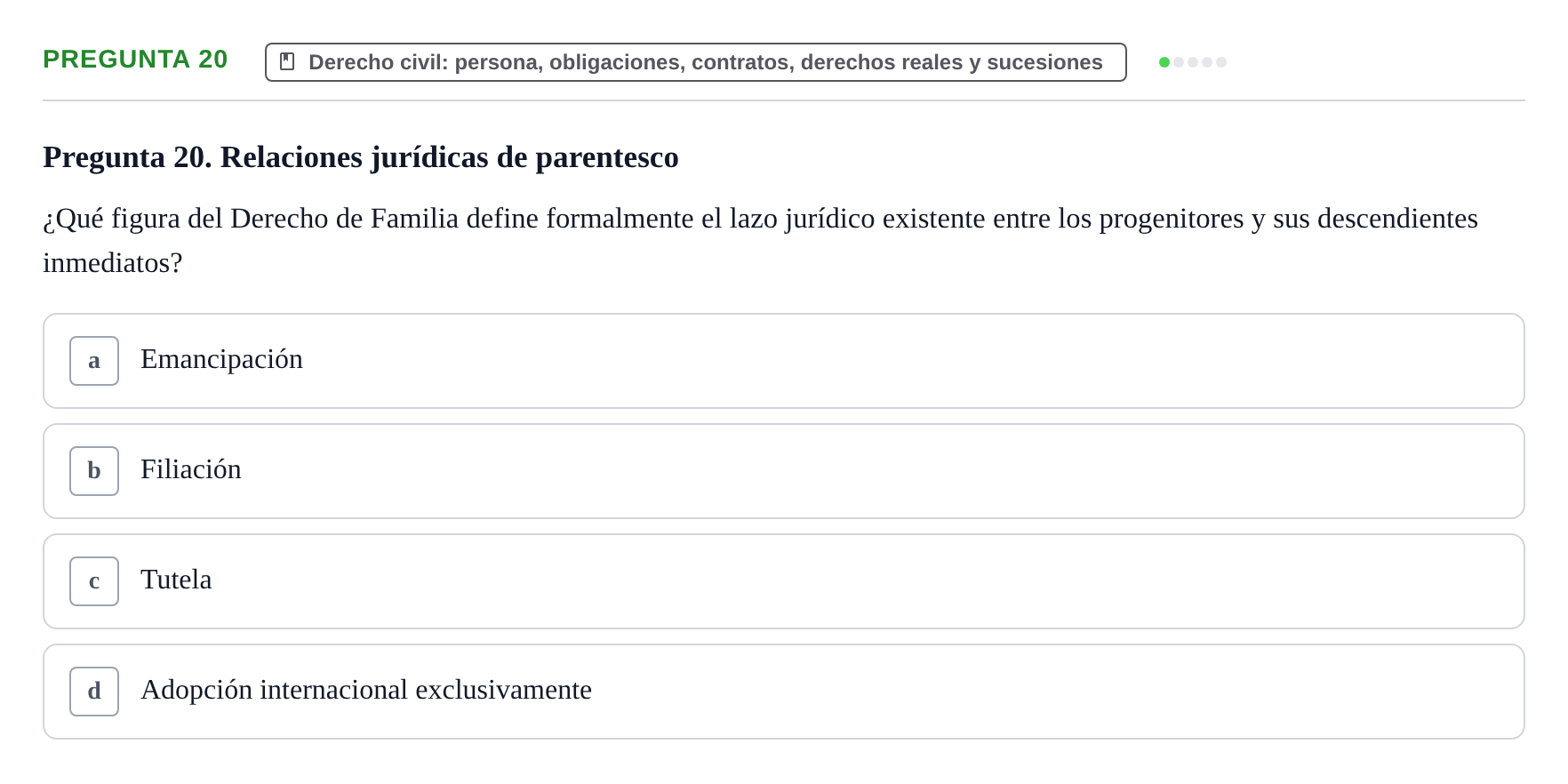 Enunciado: Pregunta 20