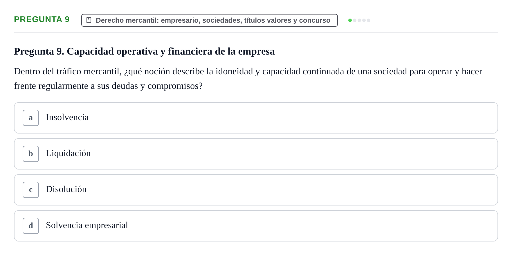 Enunciado: Pregunta 9