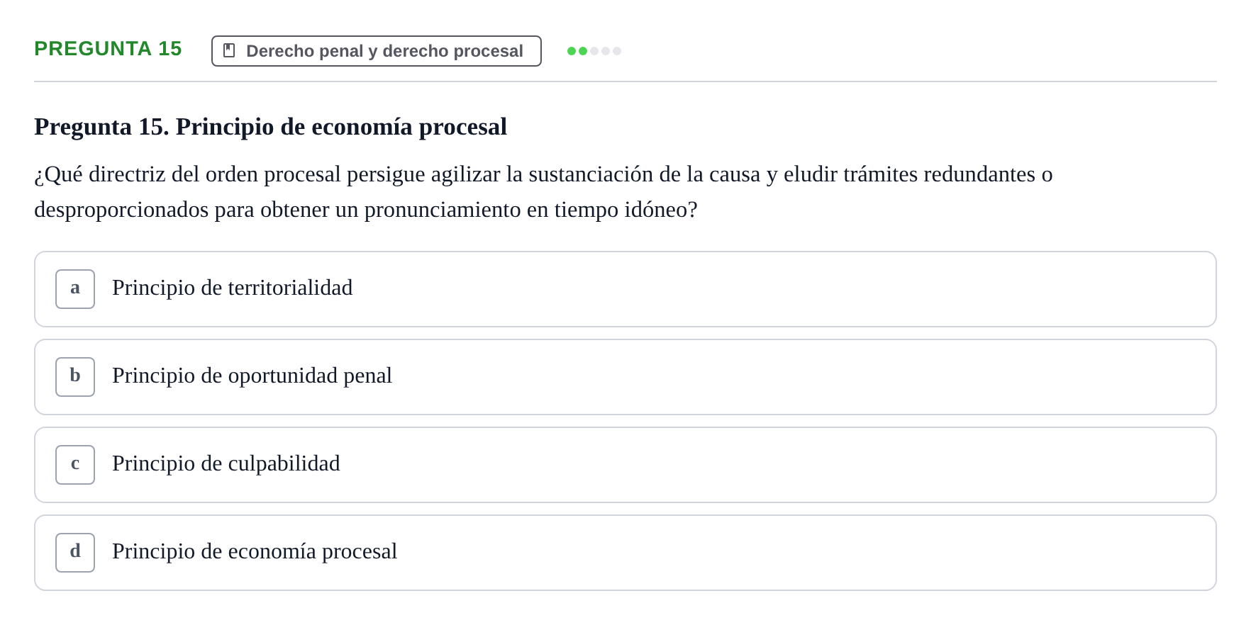 Enunciado: Pregunta 15
