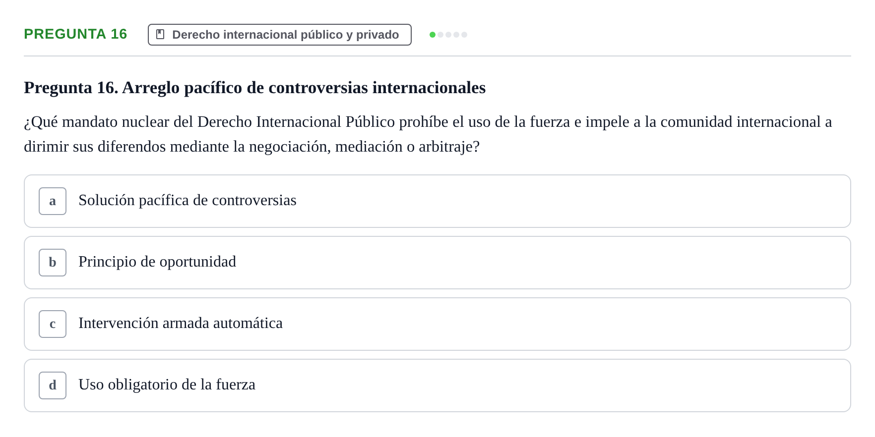 Enunciado: Pregunta 16