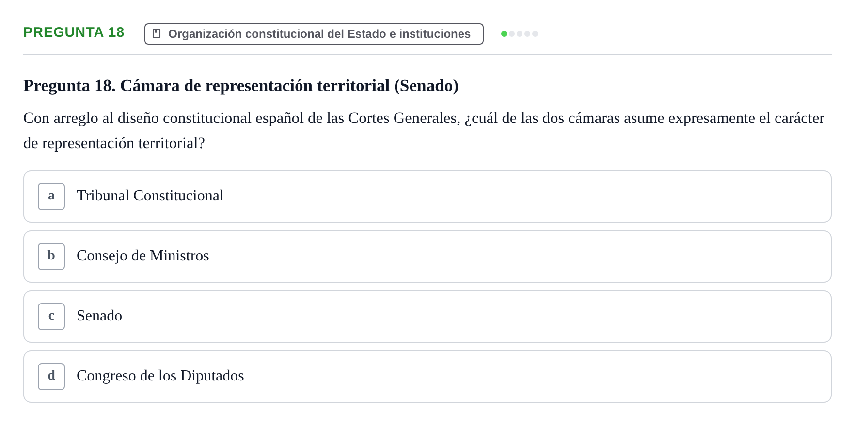 Enunciado: Pregunta 18