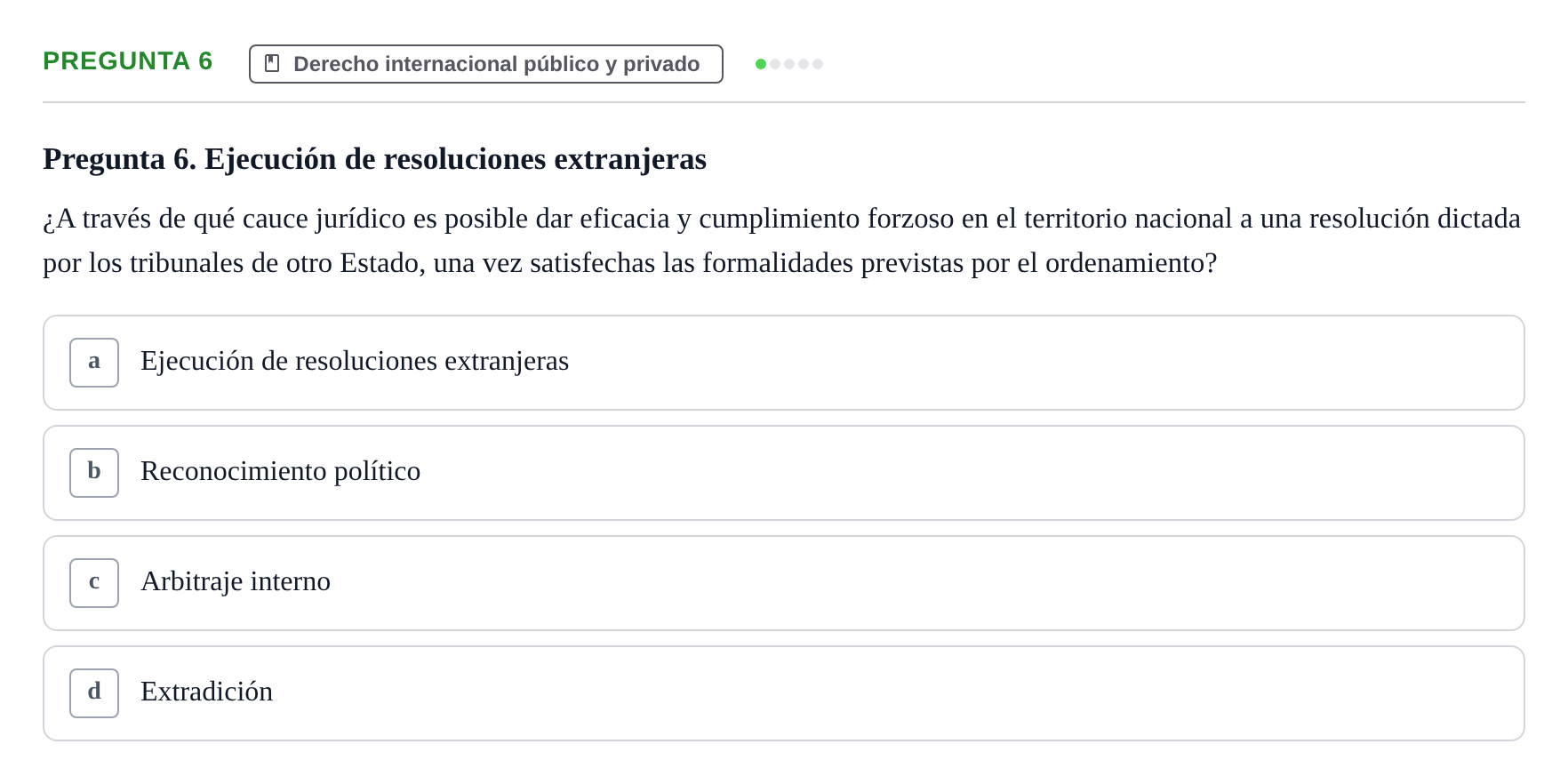 Enunciado: Pregunta 6