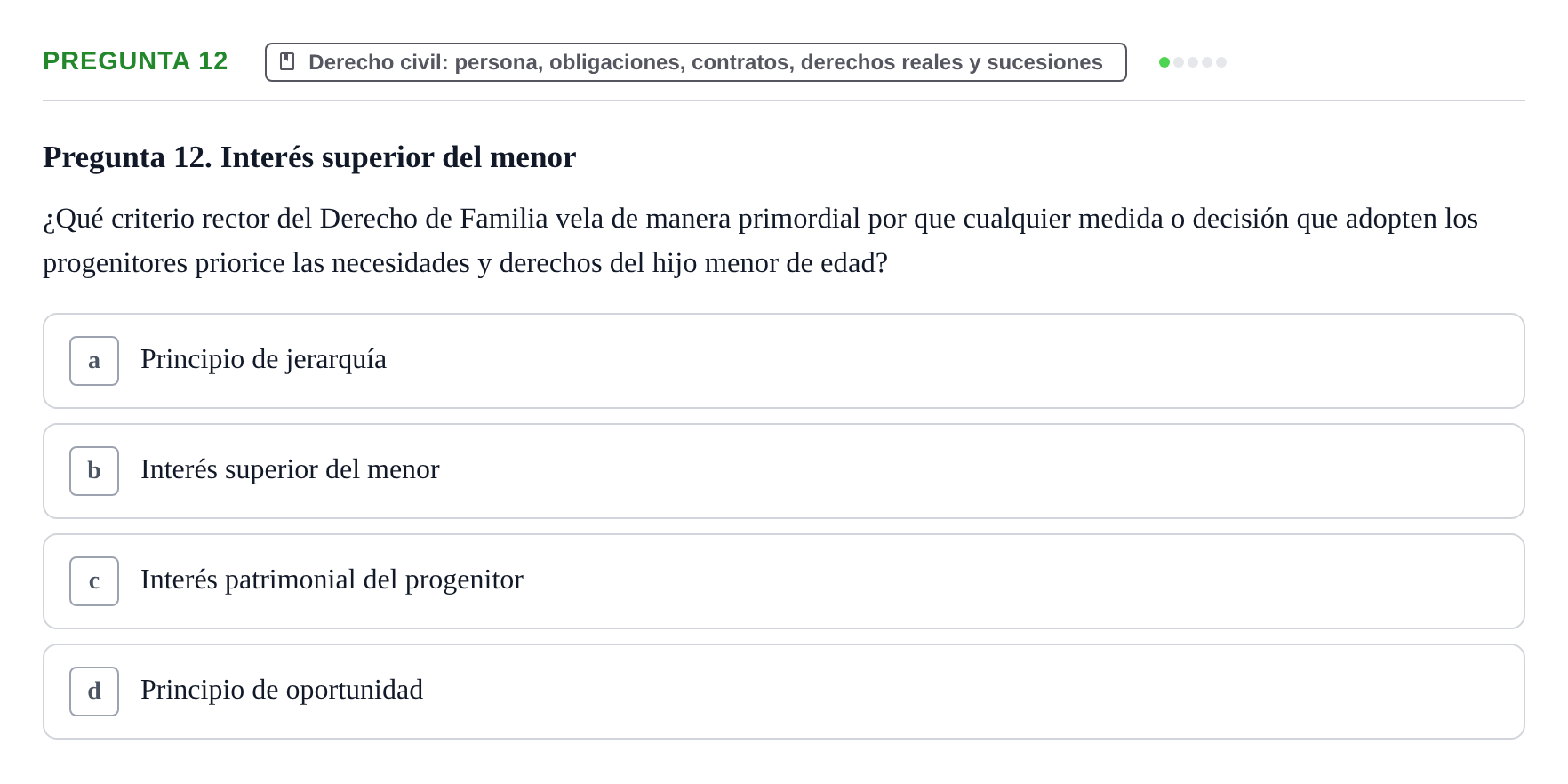 Enunciado: Pregunta 12