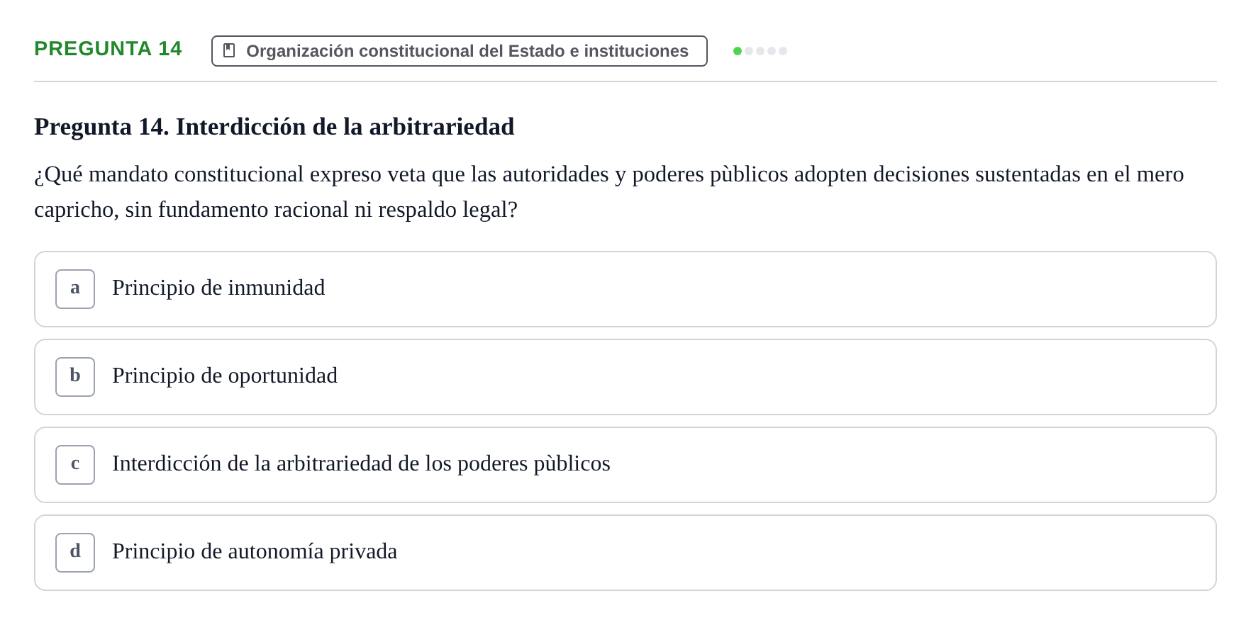 Enunciado: Pregunta 14