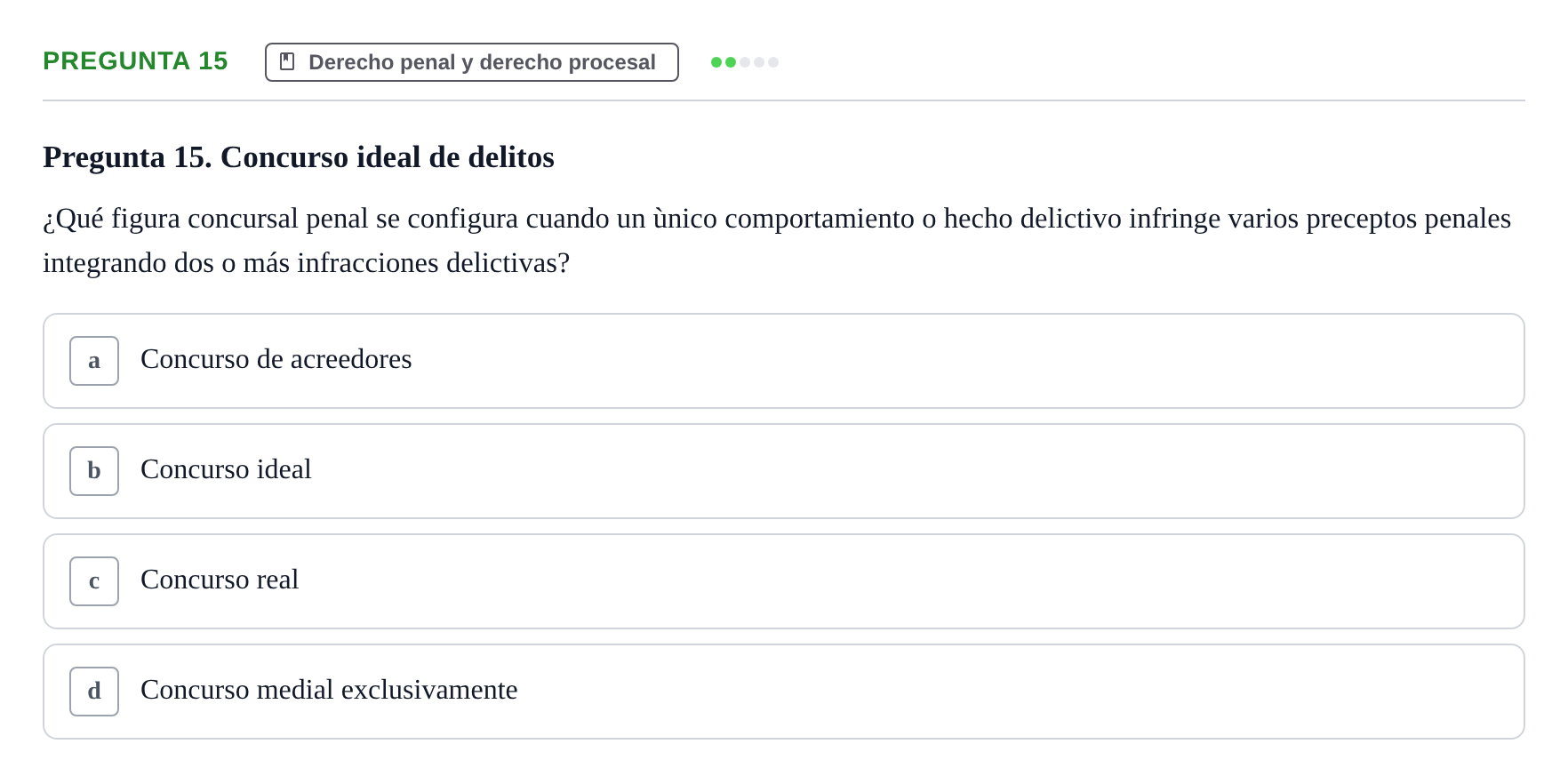 Enunciado: Pregunta 15