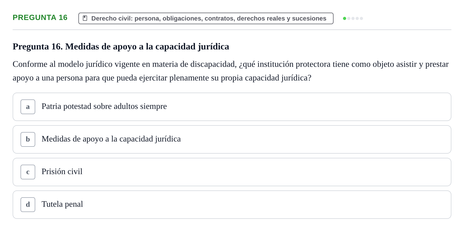 Enunciado: Pregunta 16