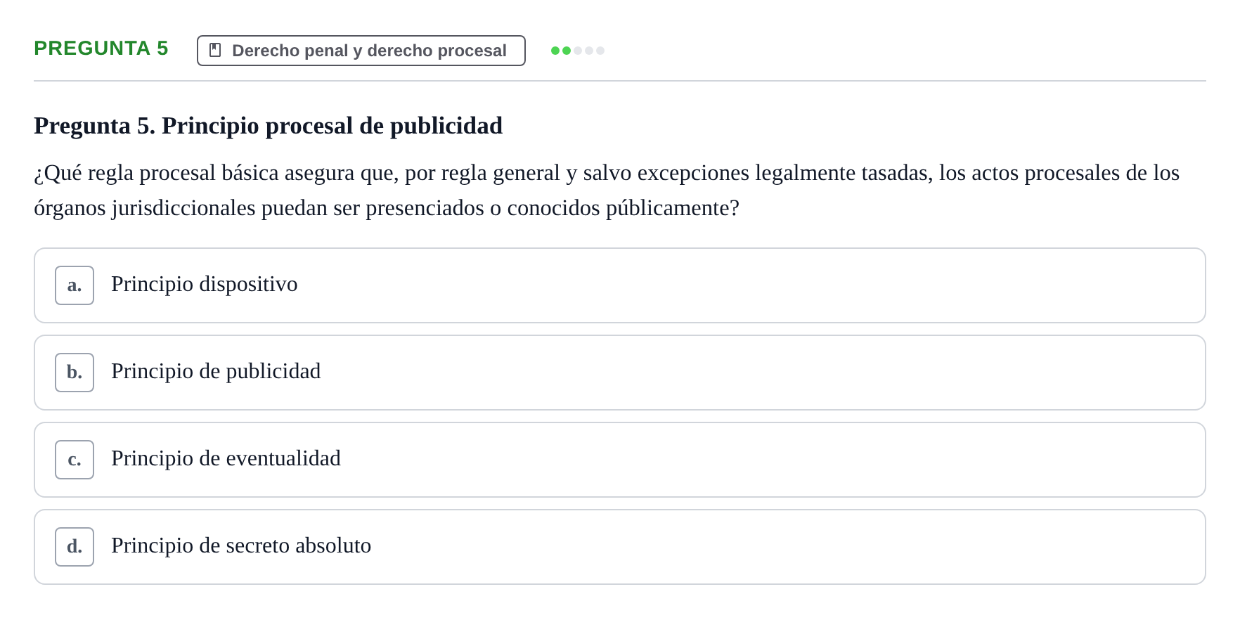 Enunciado: Pregunta 5