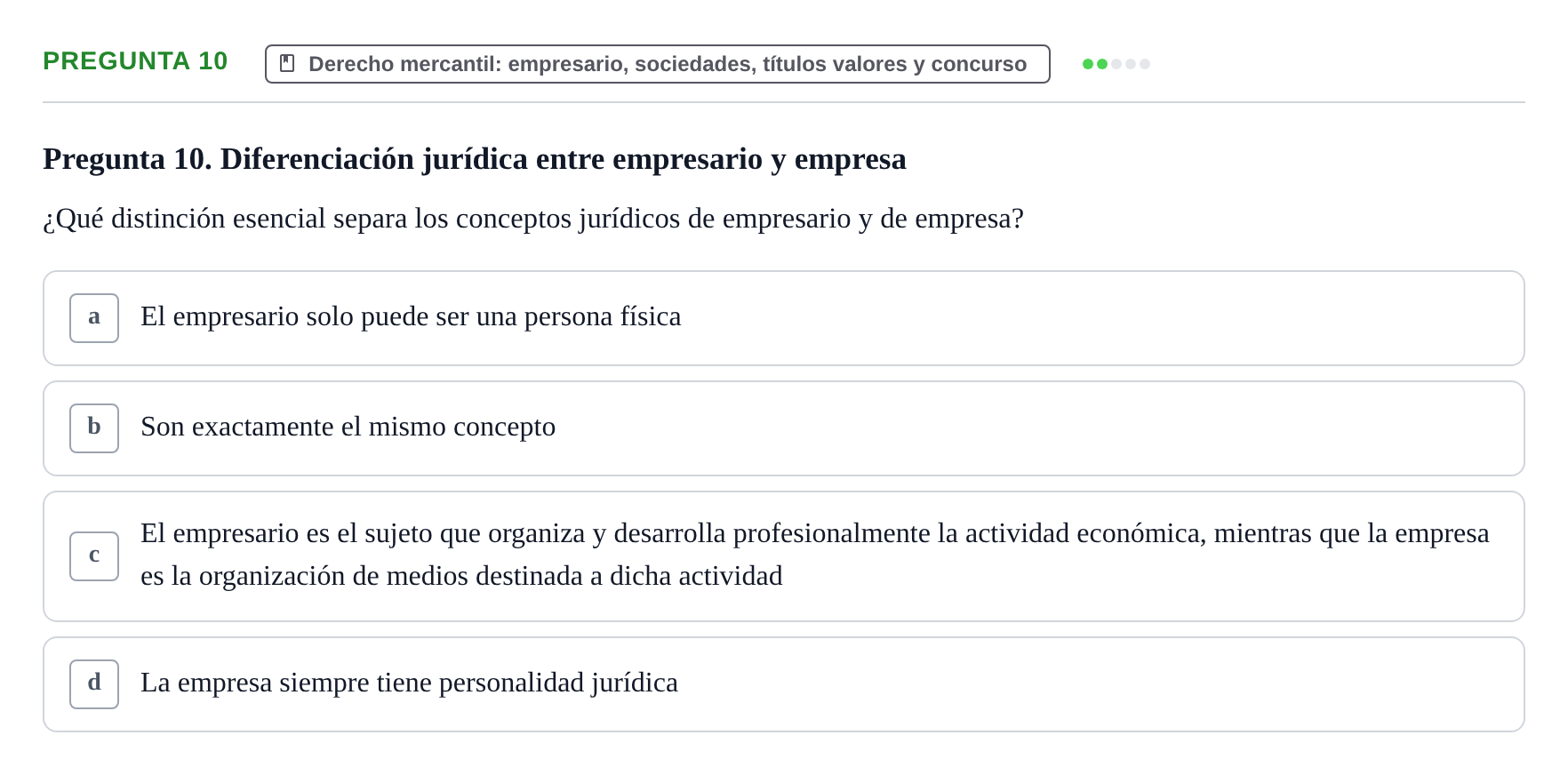 Enunciado: Pregunta 10