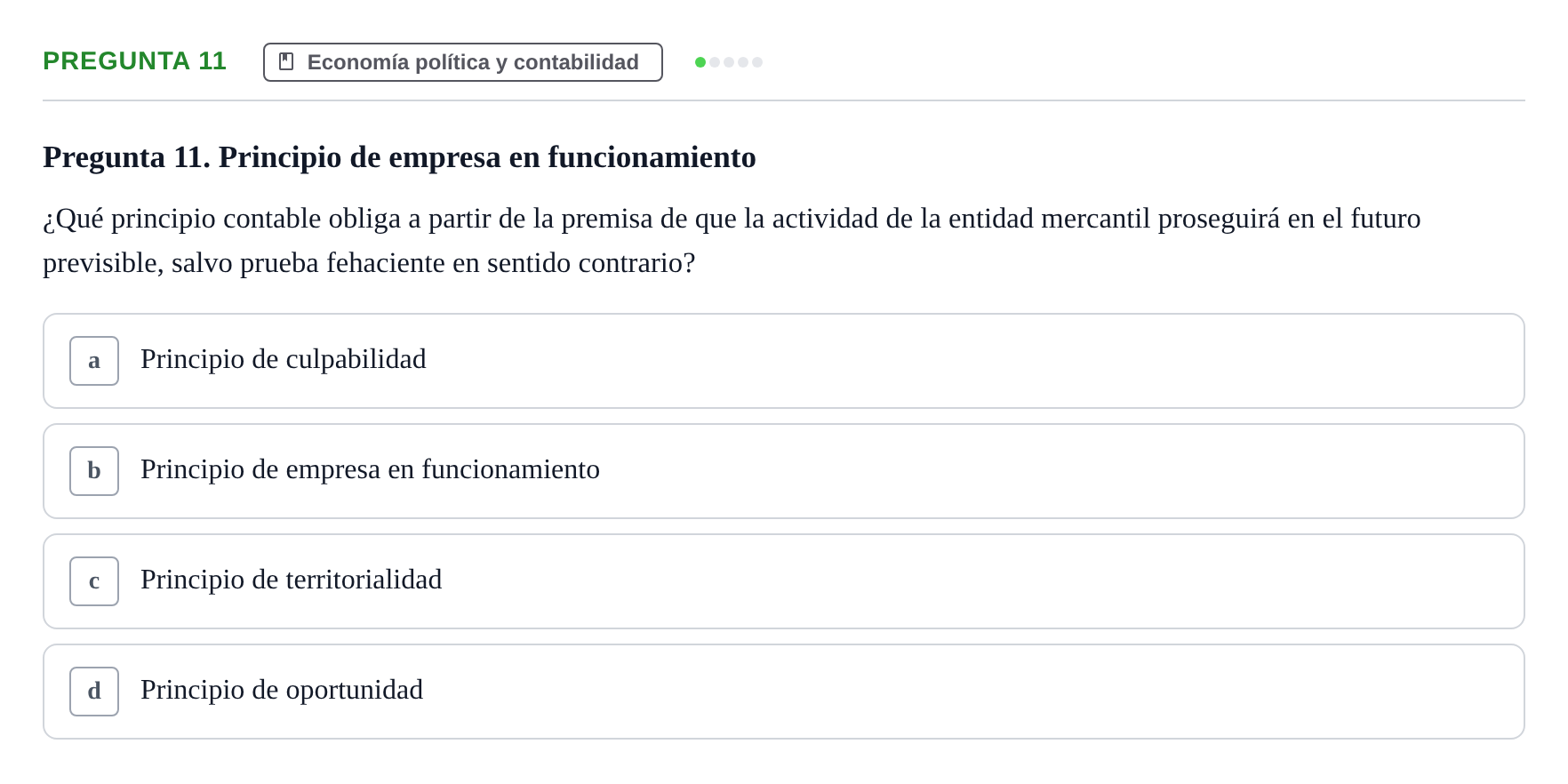 Enunciado: Pregunta 11