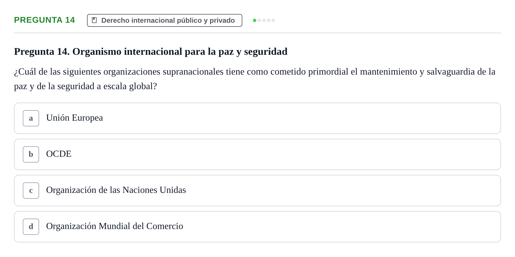 Enunciado: Pregunta 14