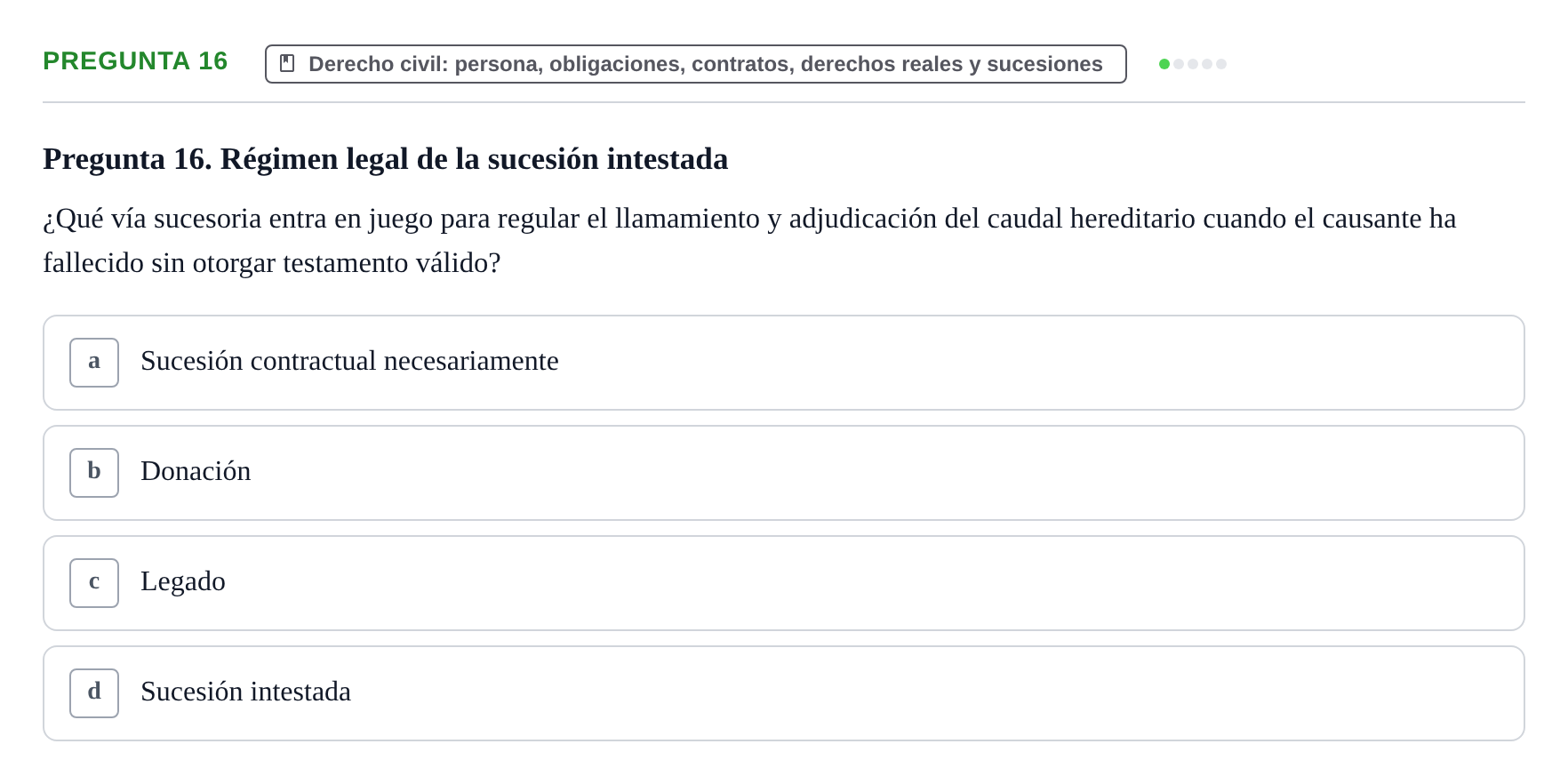 Enunciado: Pregunta 16