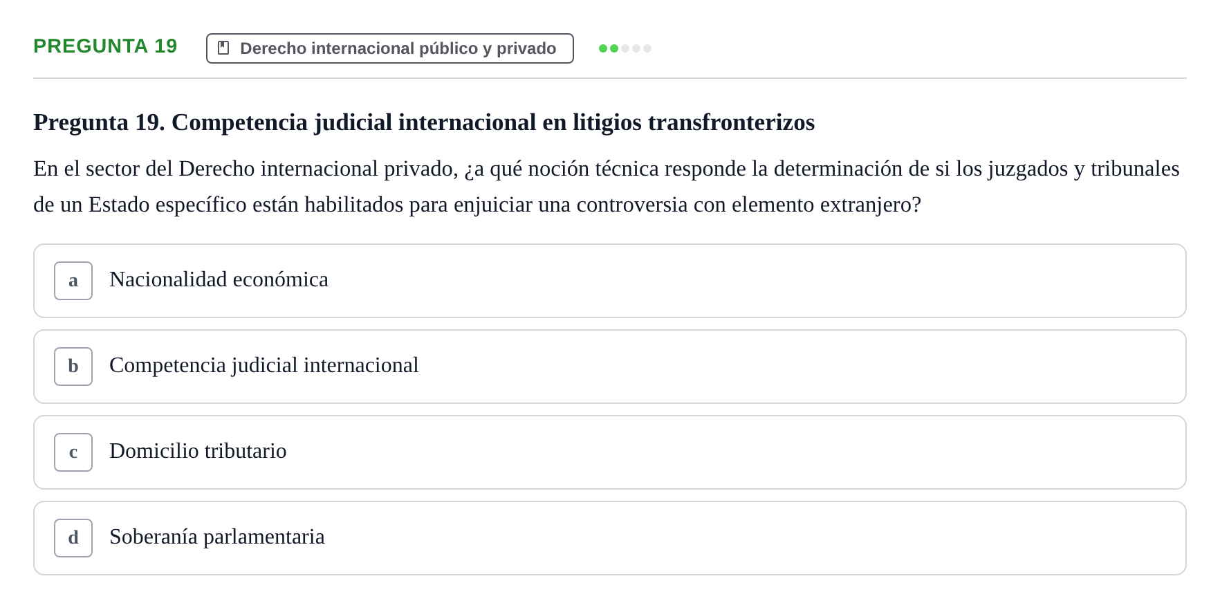 Enunciado: Pregunta 19