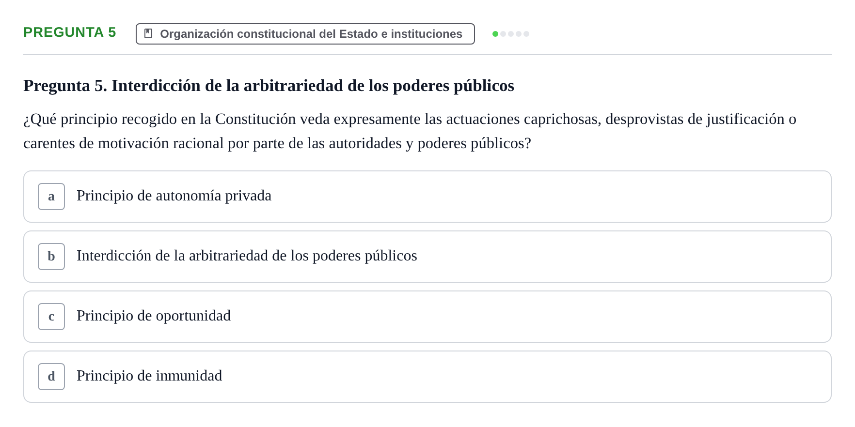Enunciado: Pregunta 5