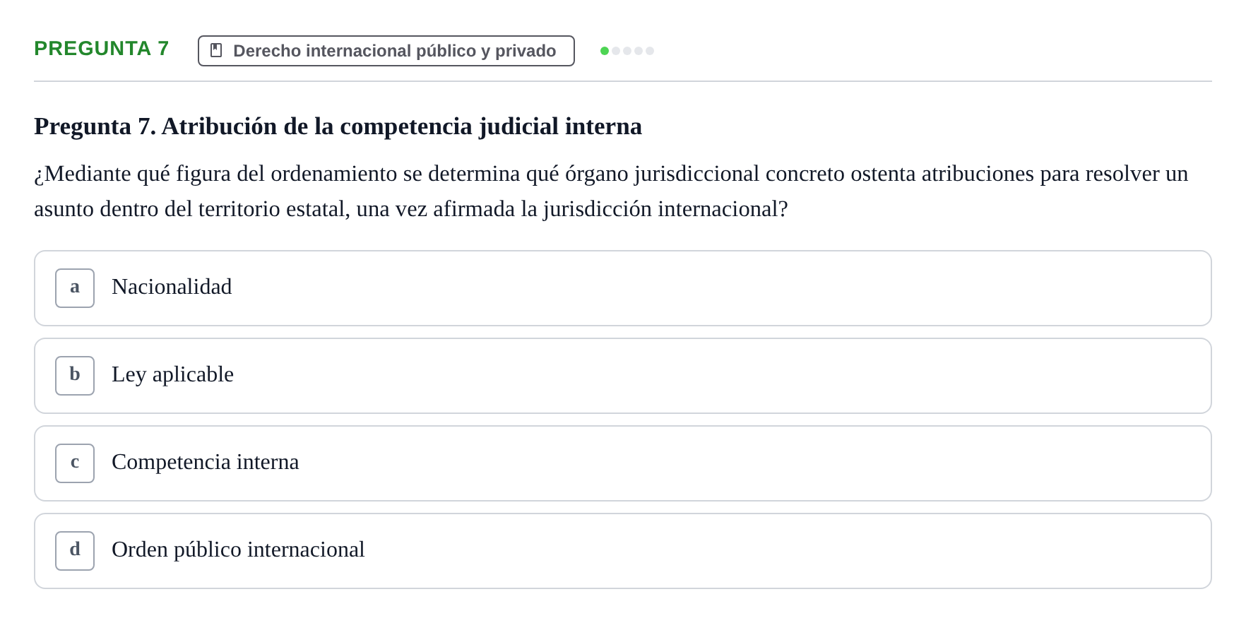Enunciado: Pregunta 7