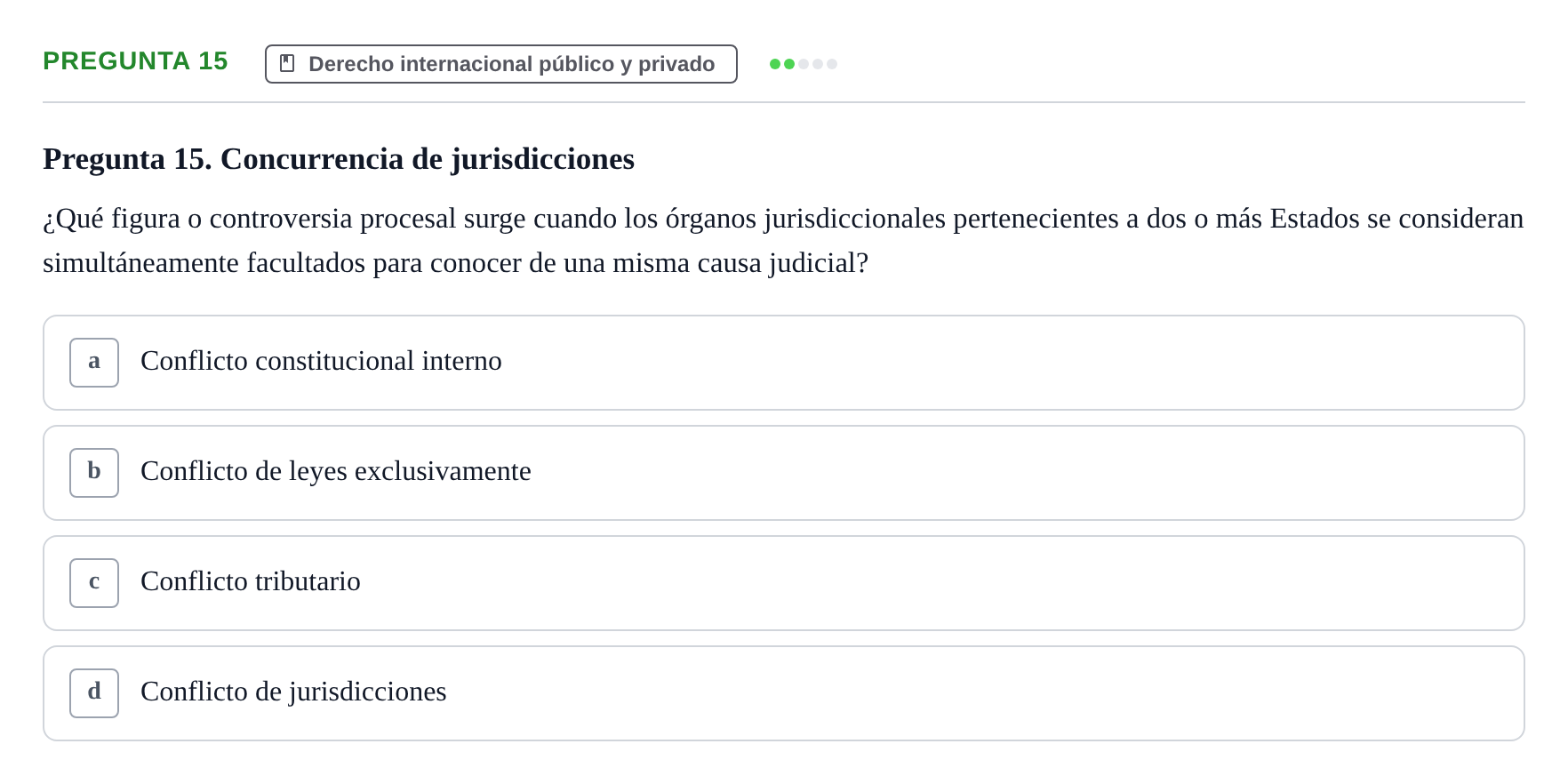 Enunciado: Pregunta 15