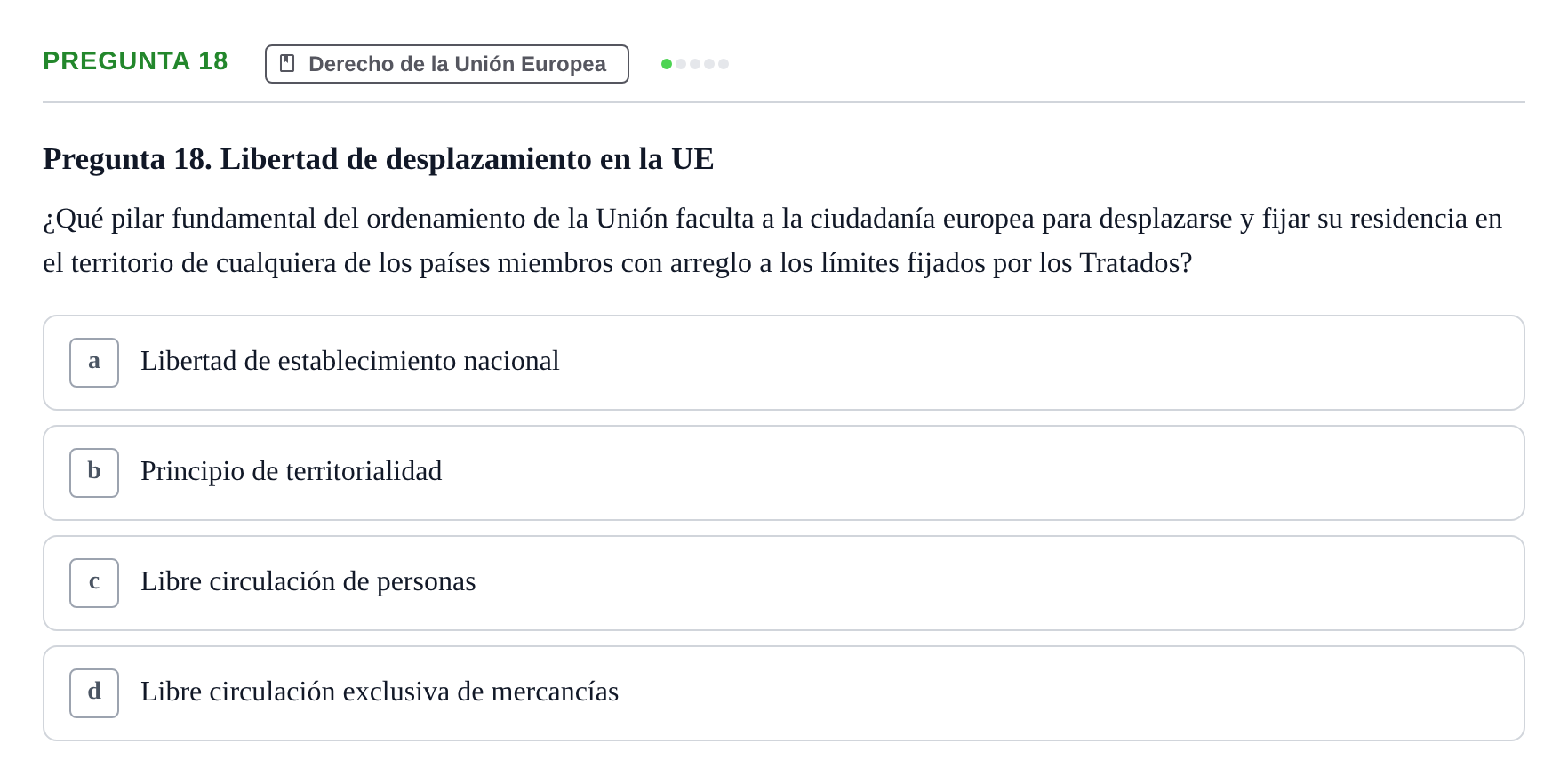 Enunciado: Pregunta 18