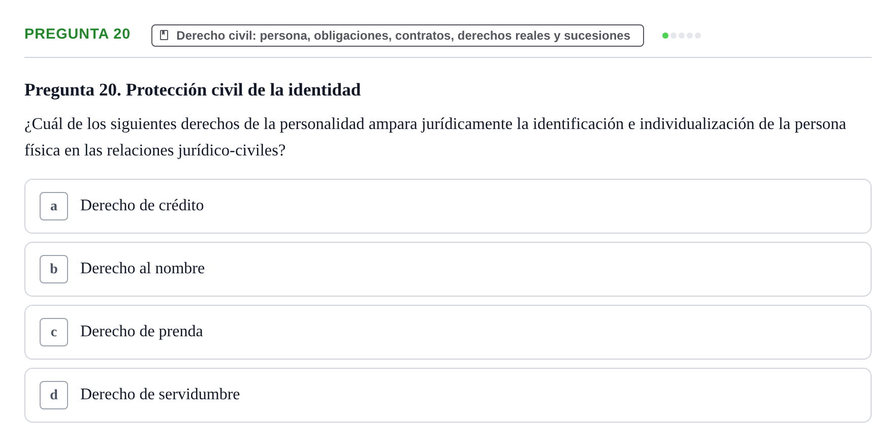 Enunciado: Pregunta 20