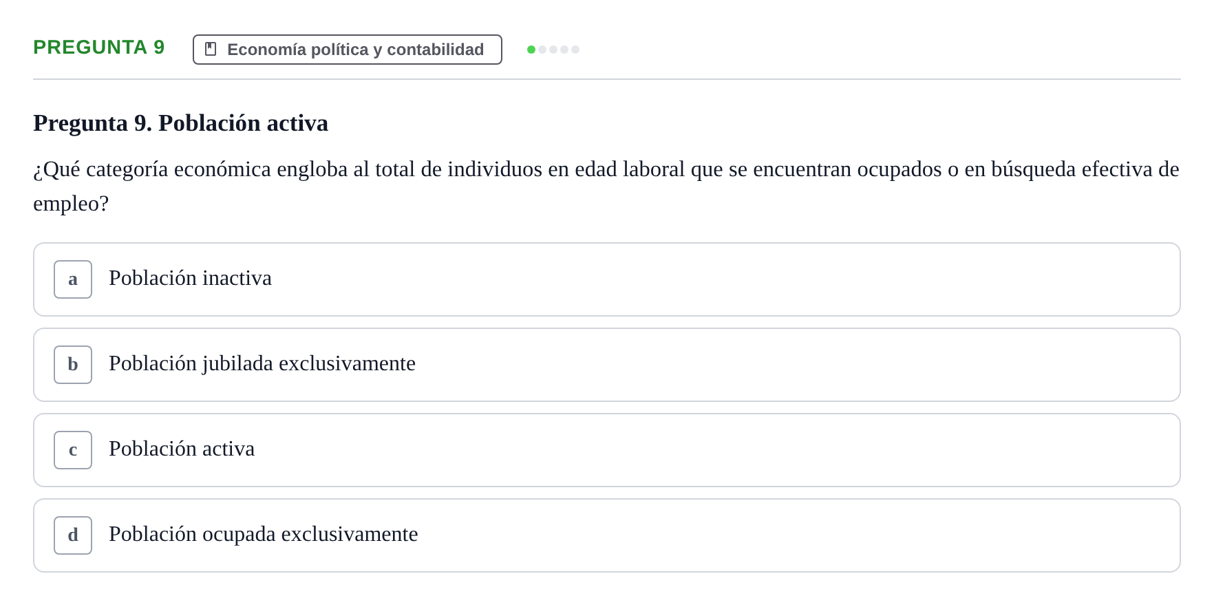 Enunciado: Pregunta 9