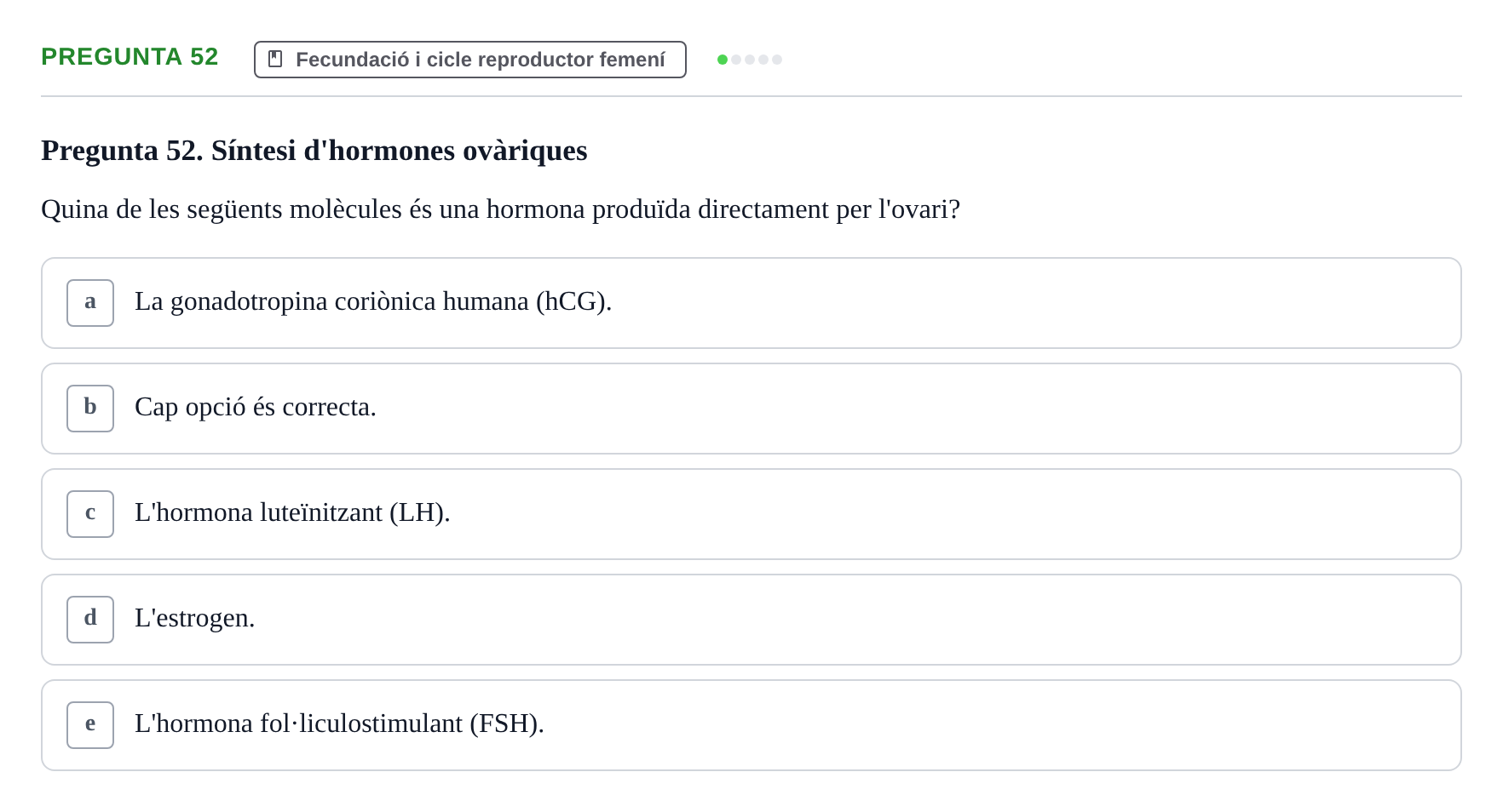Enunciado: Pregunta 52 · Bilogía Celular y del Desarrollo UB 2019