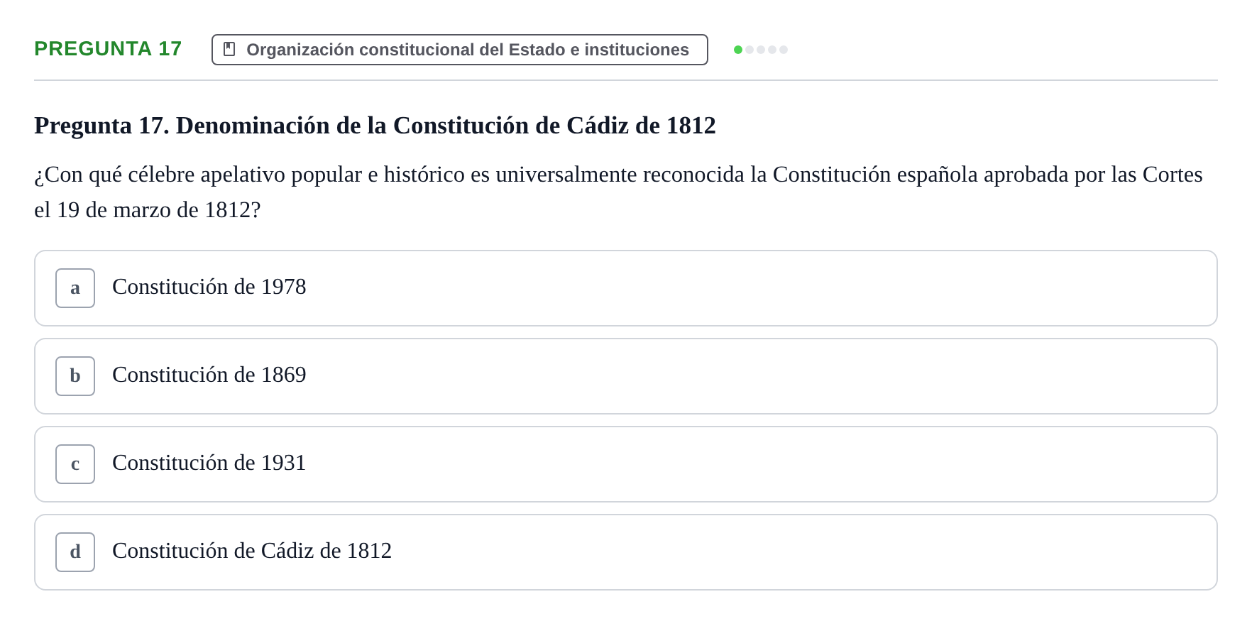 Enunciado: Pregunta 17