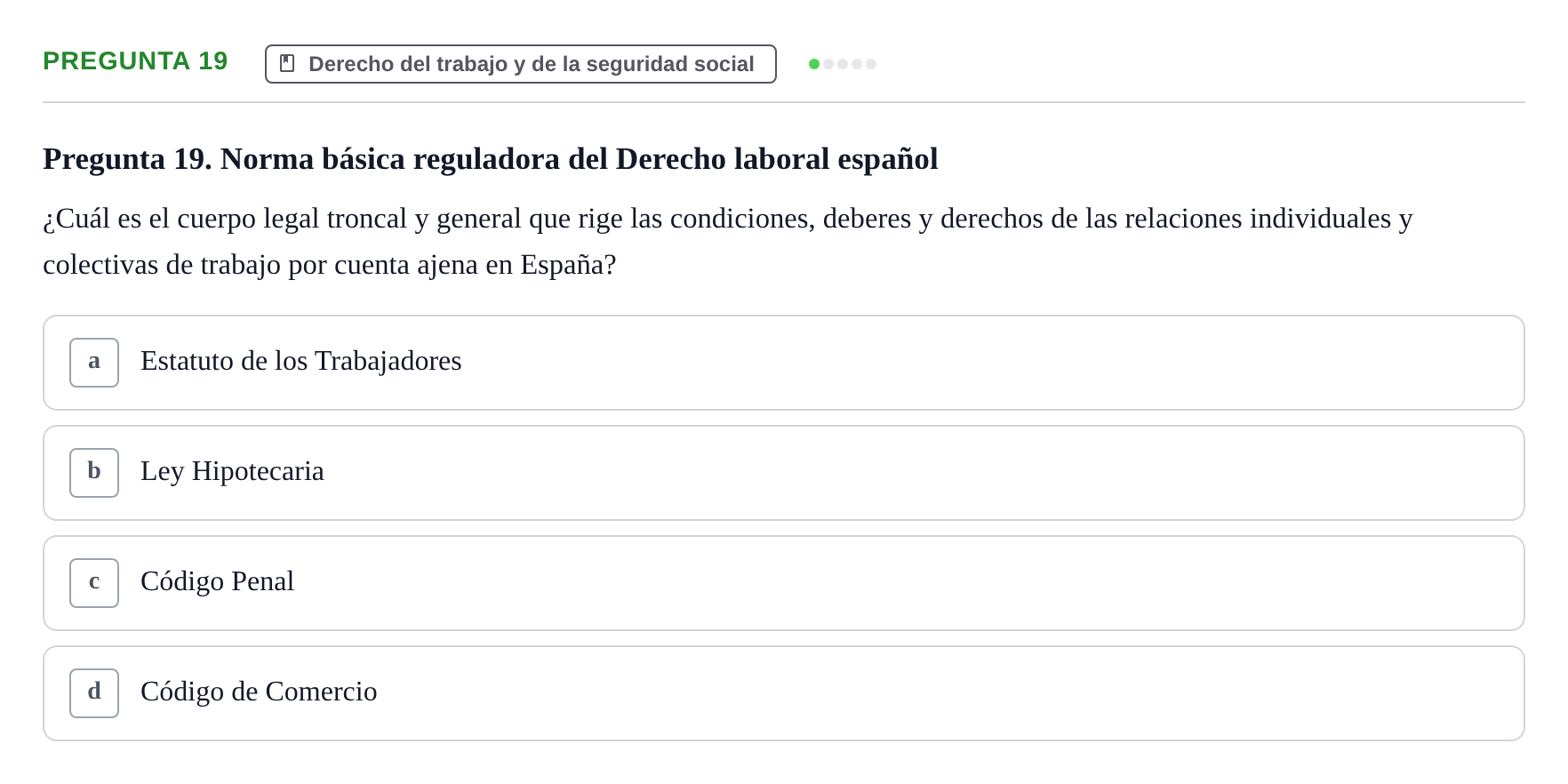 Enunciado: Pregunta 19