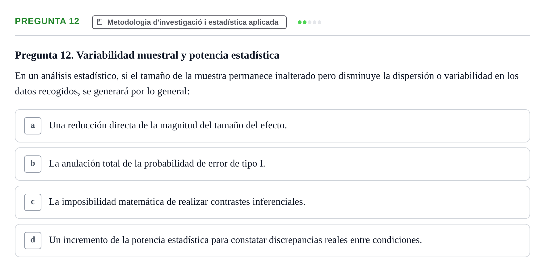 Enunciado: Pregunta 12
