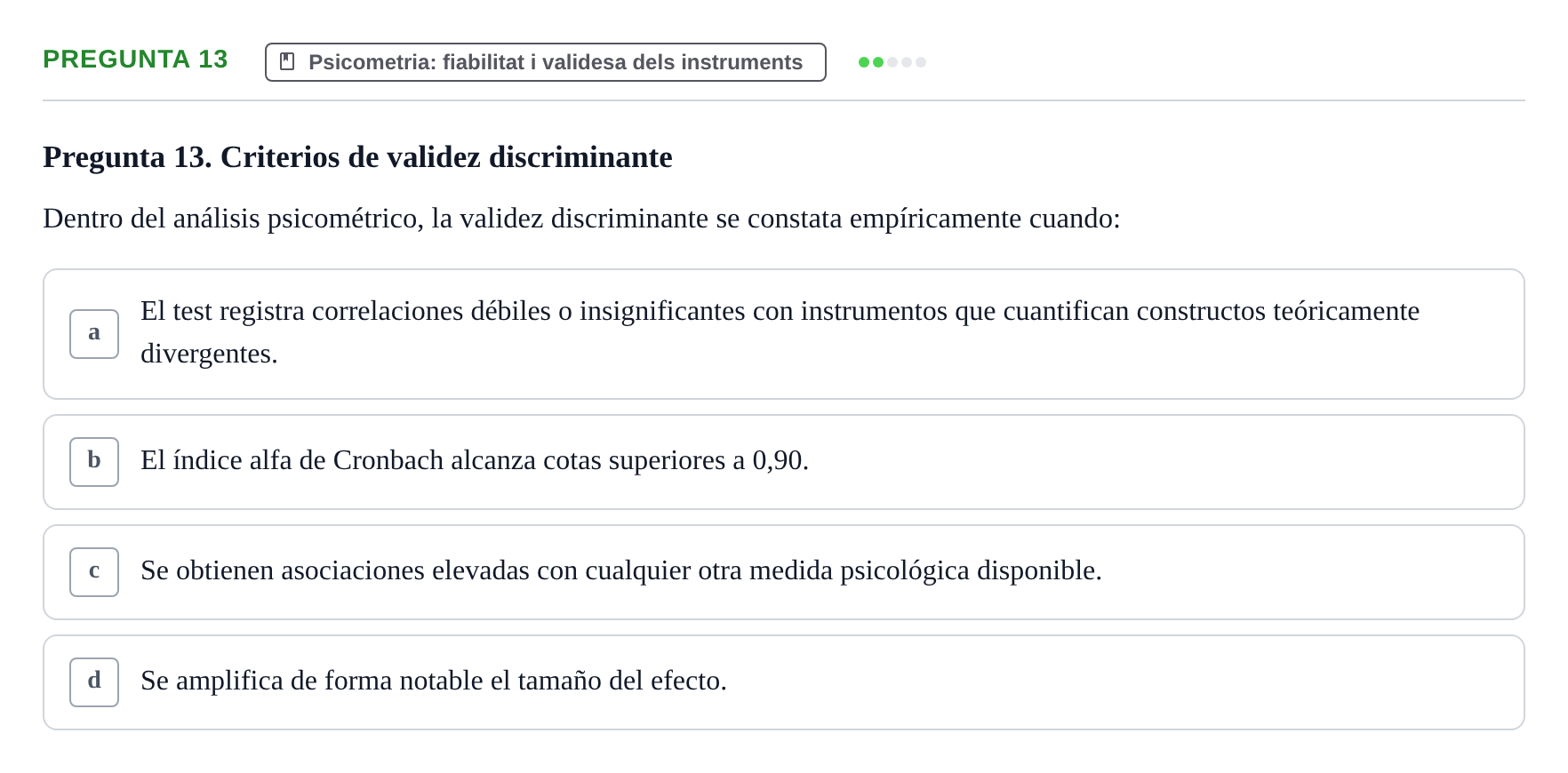 Enunciado: Pregunta 13