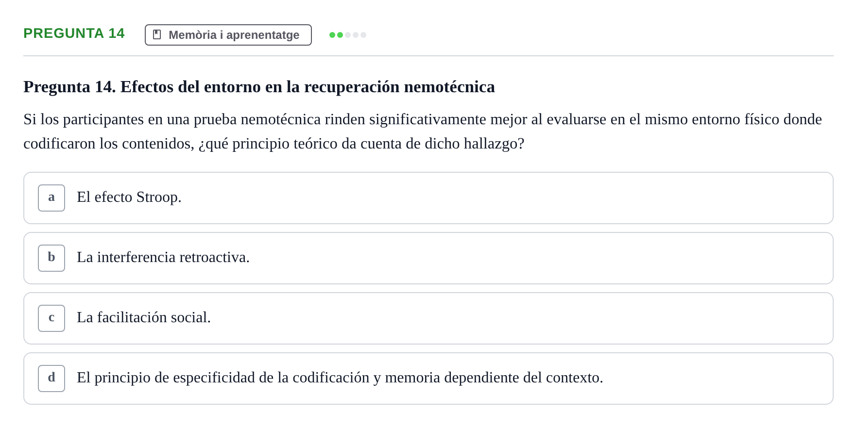 Enunciado: Pregunta 14