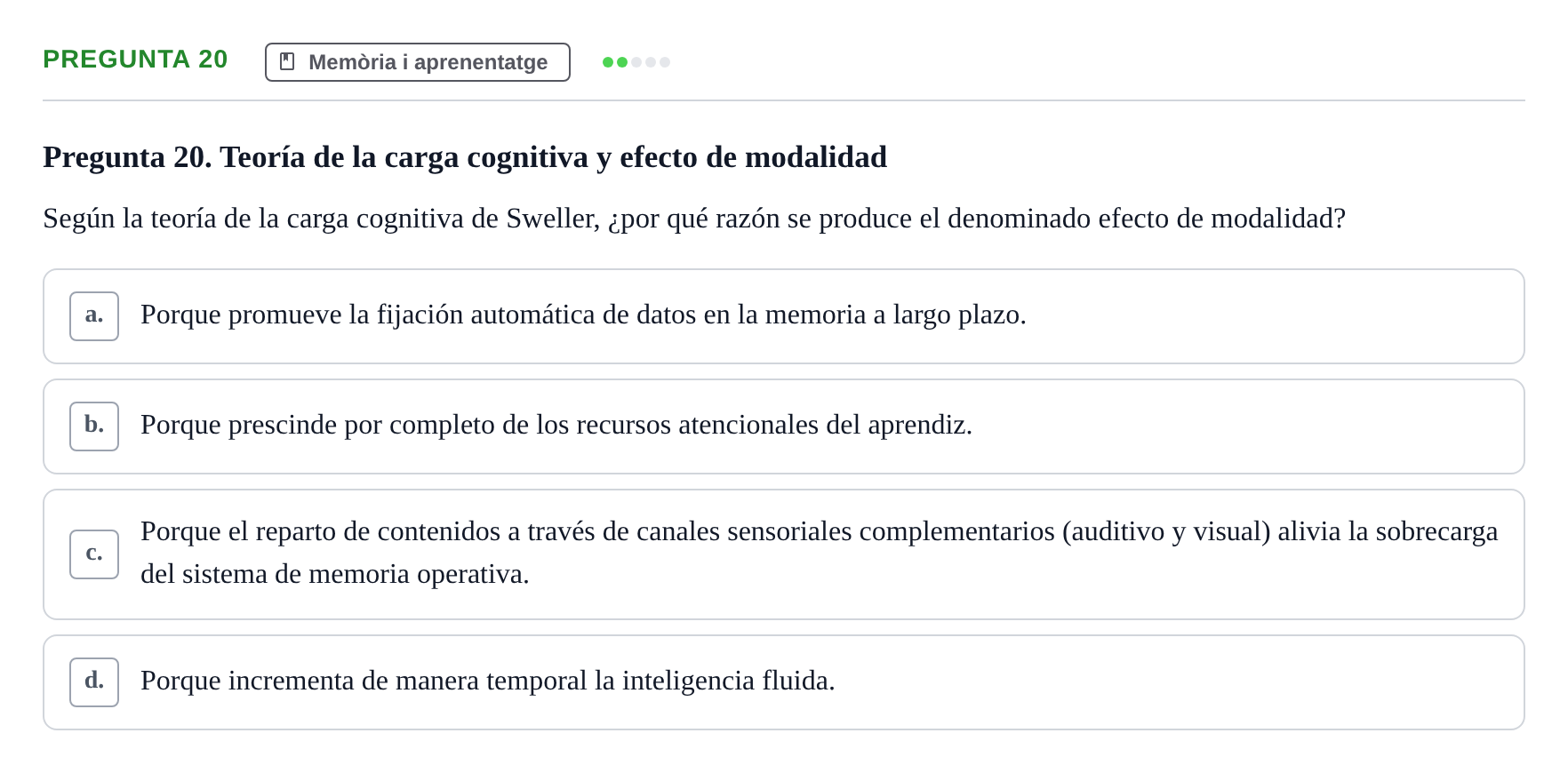 Enunciado: Pregunta 20