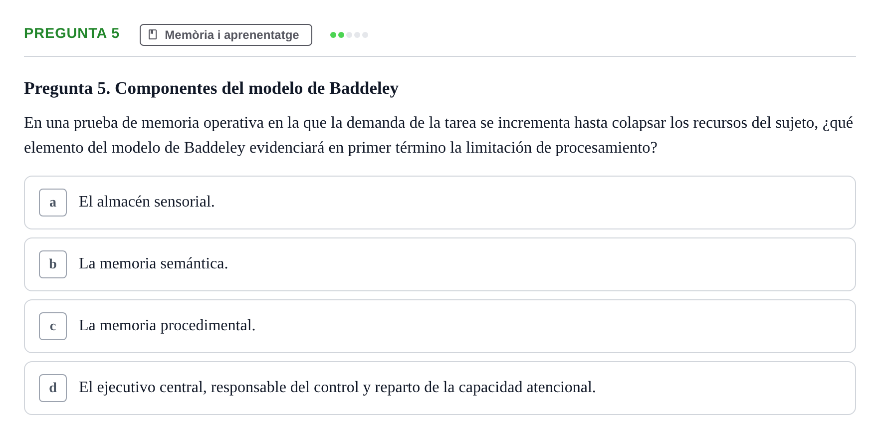 Enunciado: Pregunta 5