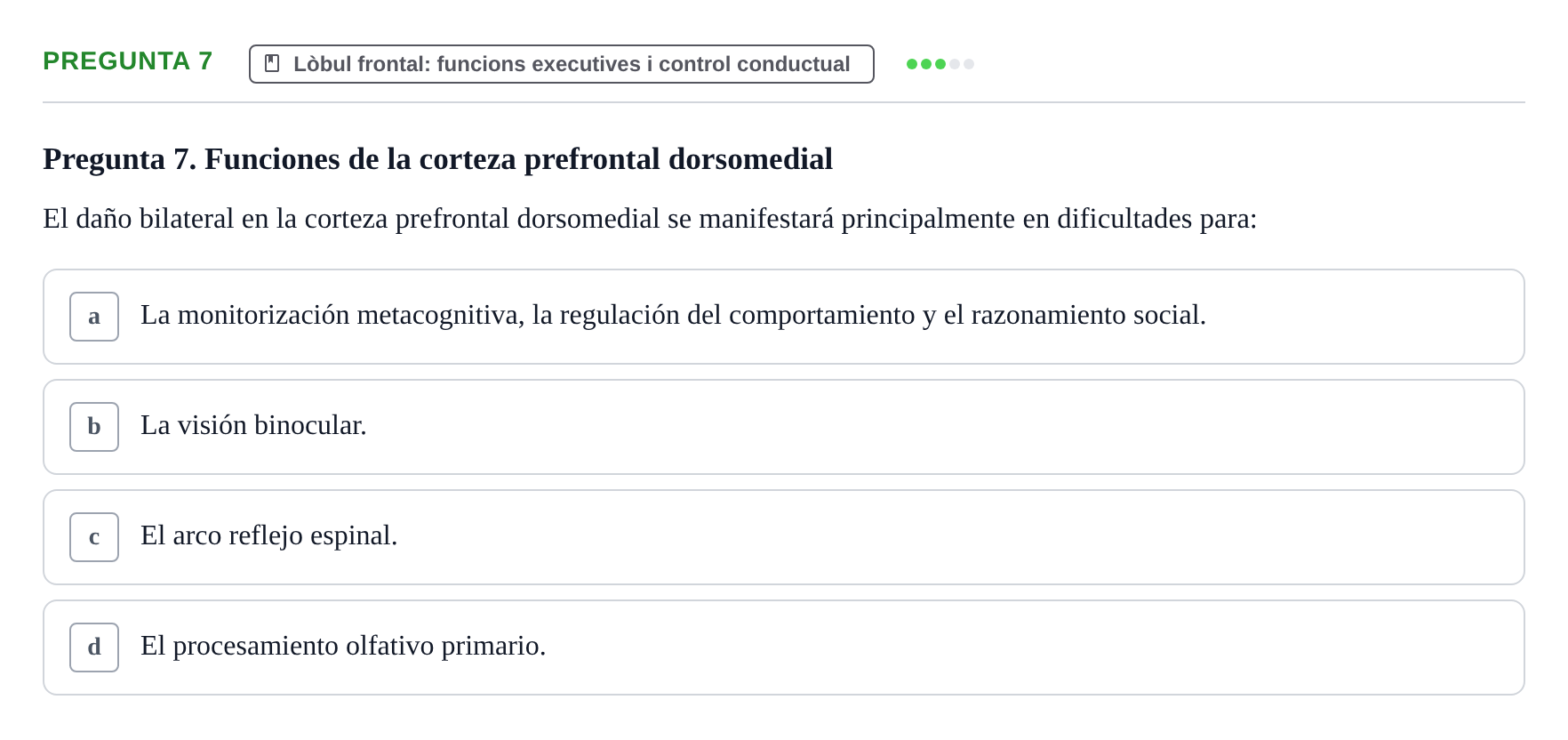 Enunciado: Pregunta 7