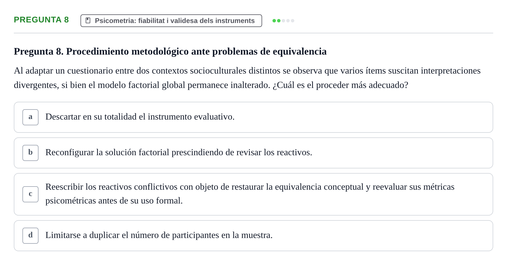 Enunciado: Pregunta 8