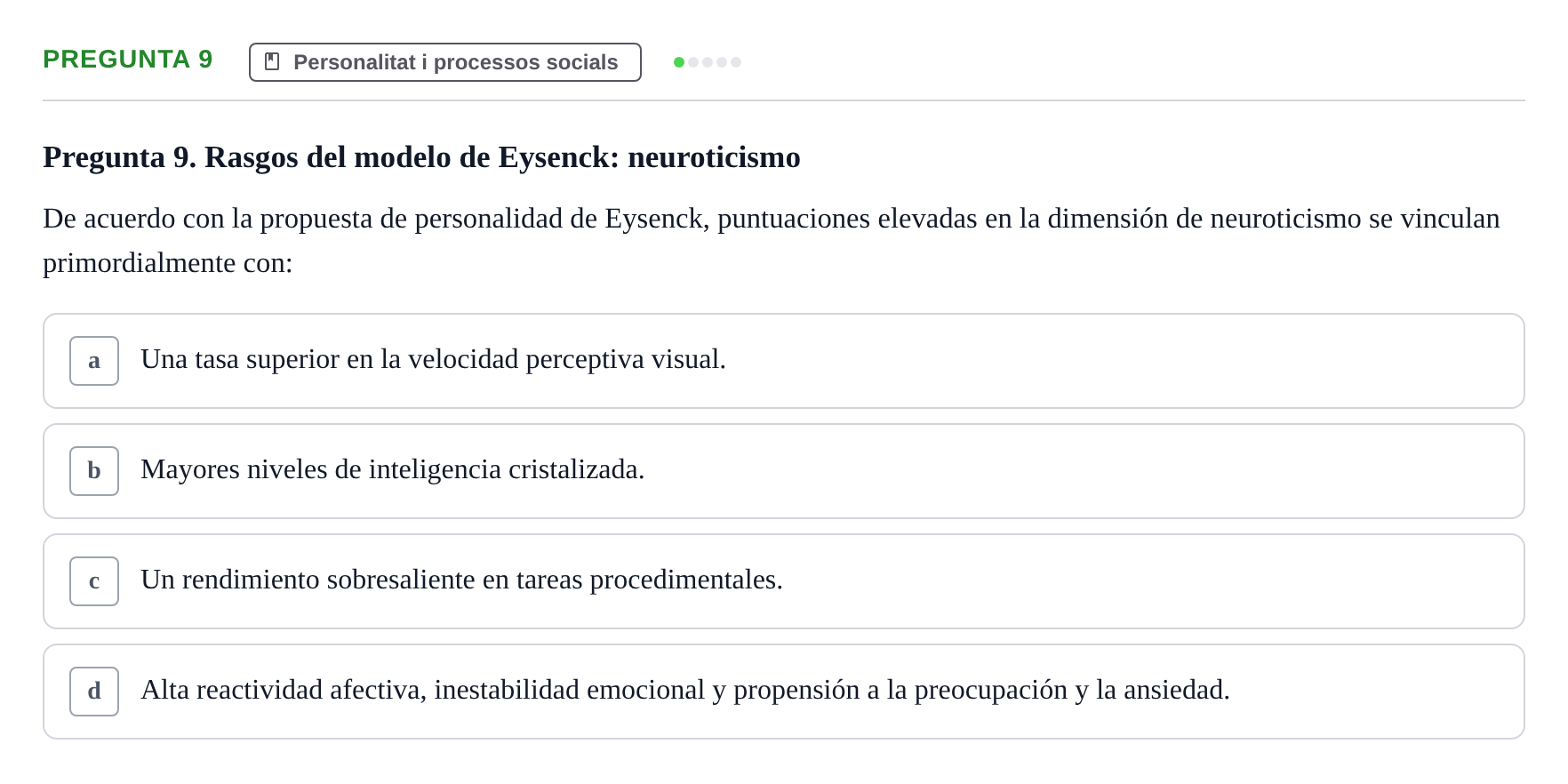 Enunciado: Pregunta 9