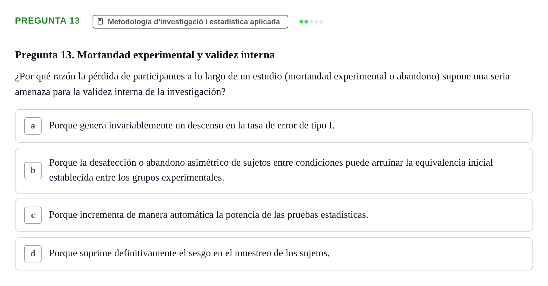 Enunciado: Pregunta 13