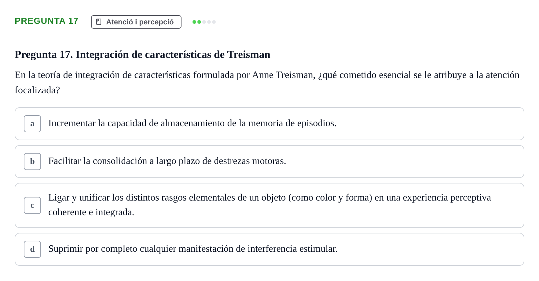 Enunciado: Pregunta 17