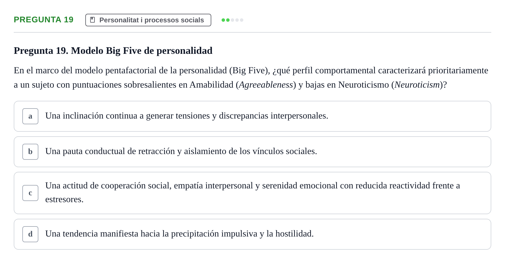 Enunciado: Pregunta 19