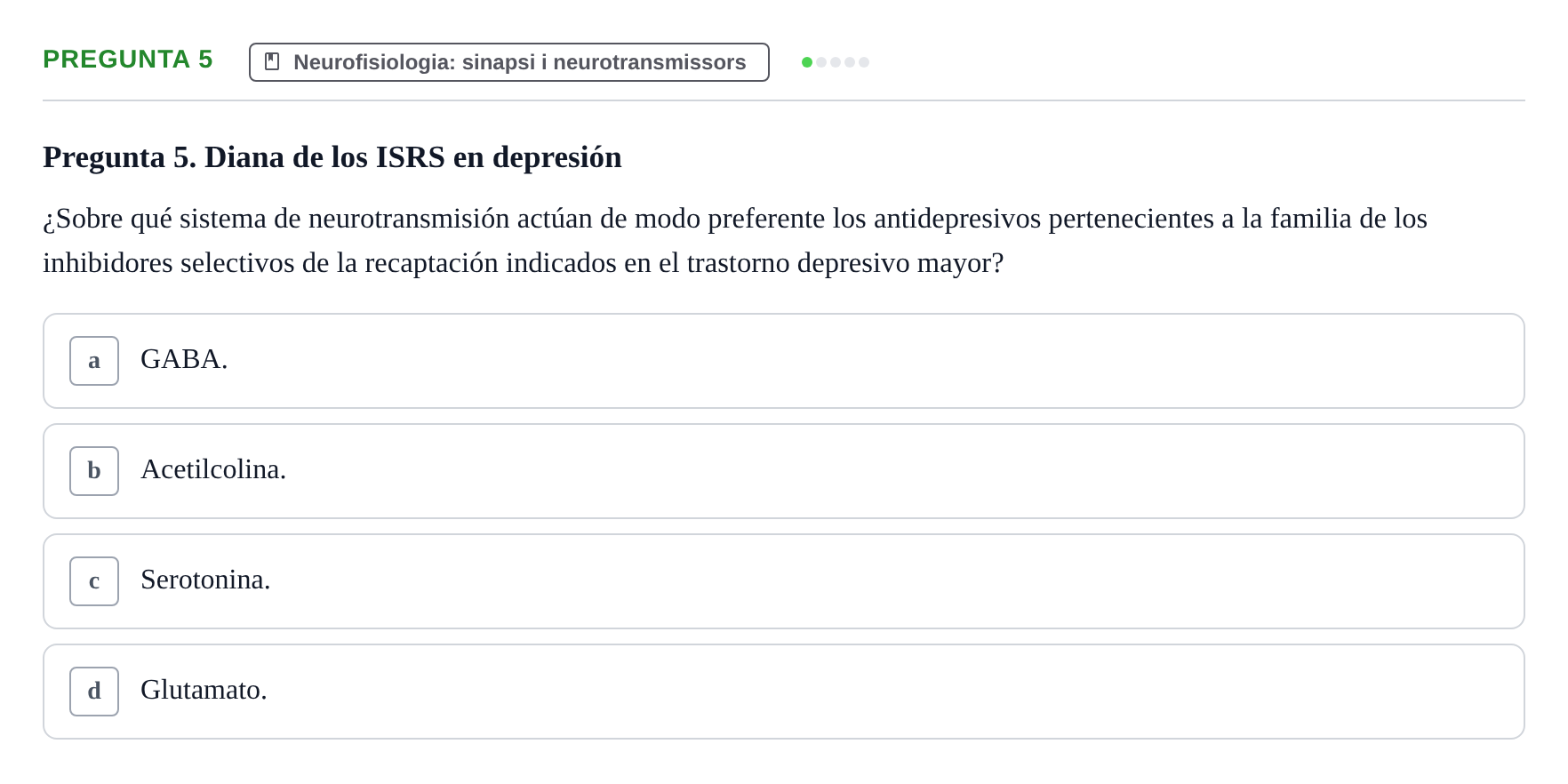 Enunciado: Pregunta 5