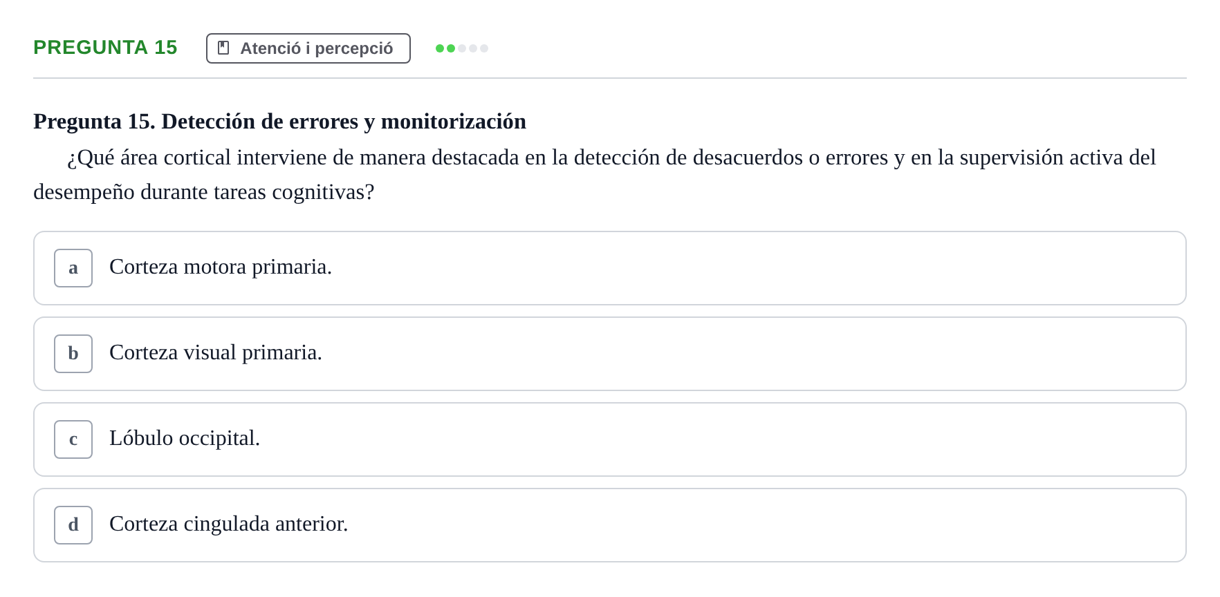 Enunciado: Pregunta 15
