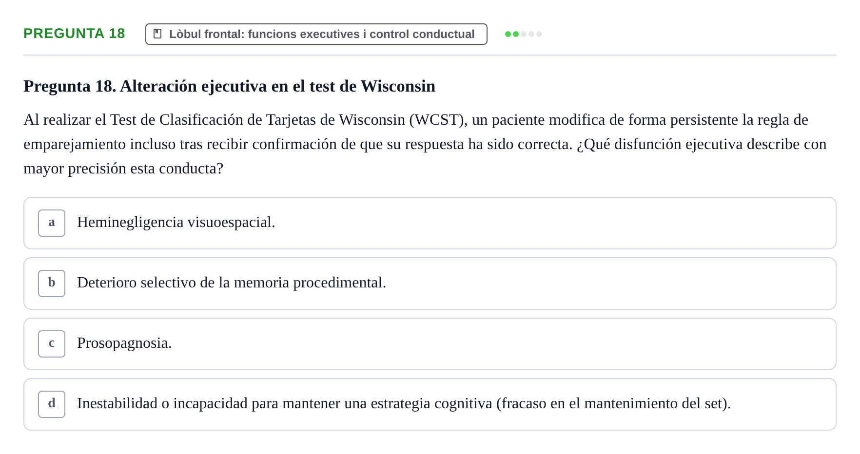 Enunciado: Pregunta 18