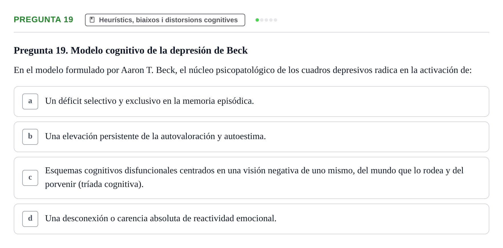 Enunciado: Pregunta 19