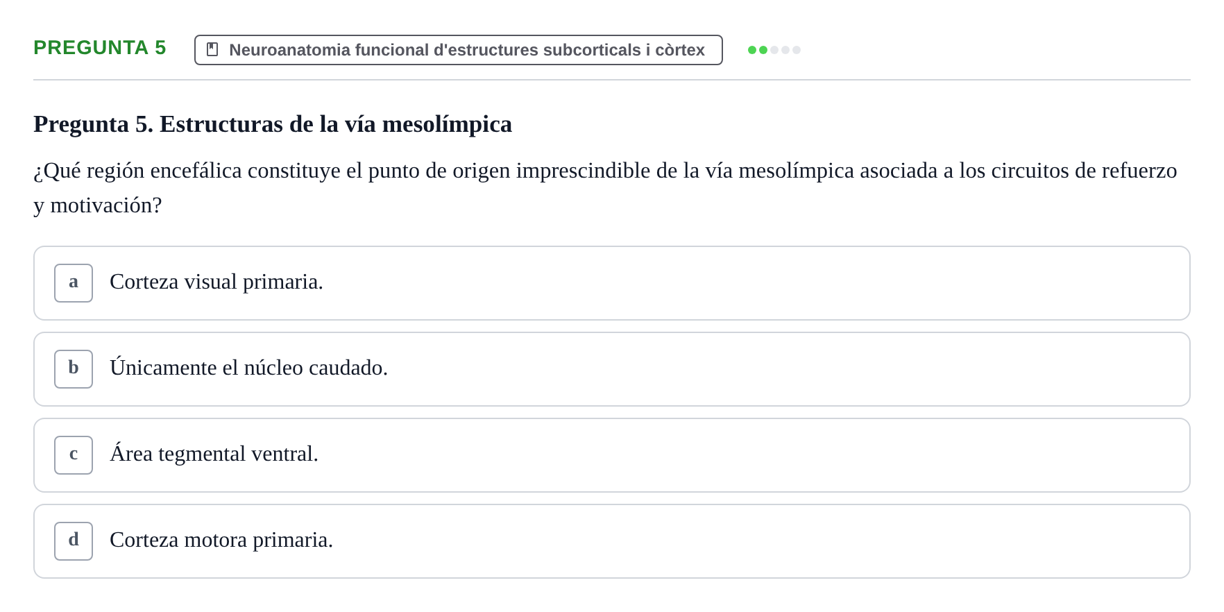 Enunciado: Pregunta 5