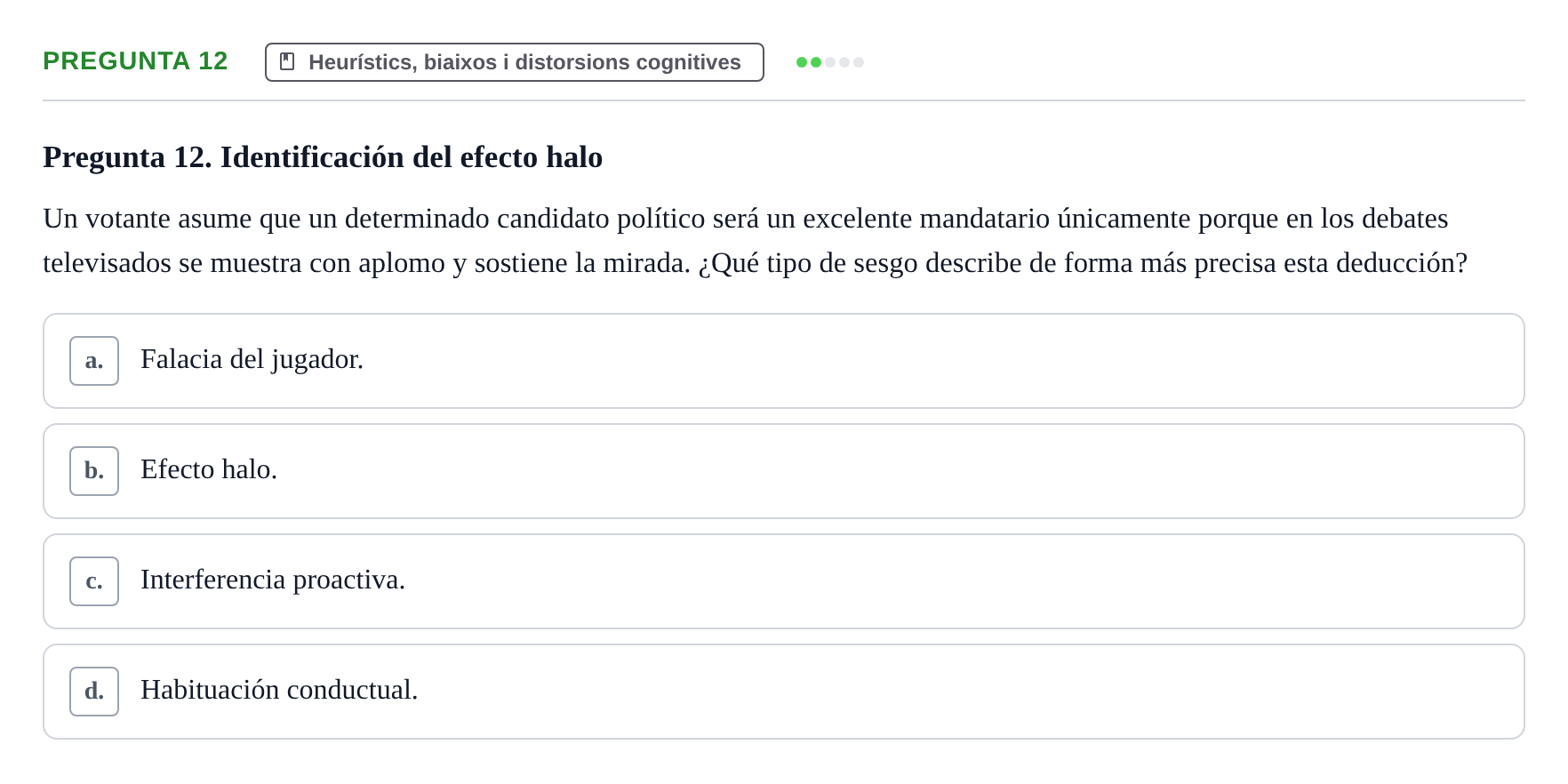 Enunciado: Pregunta 12