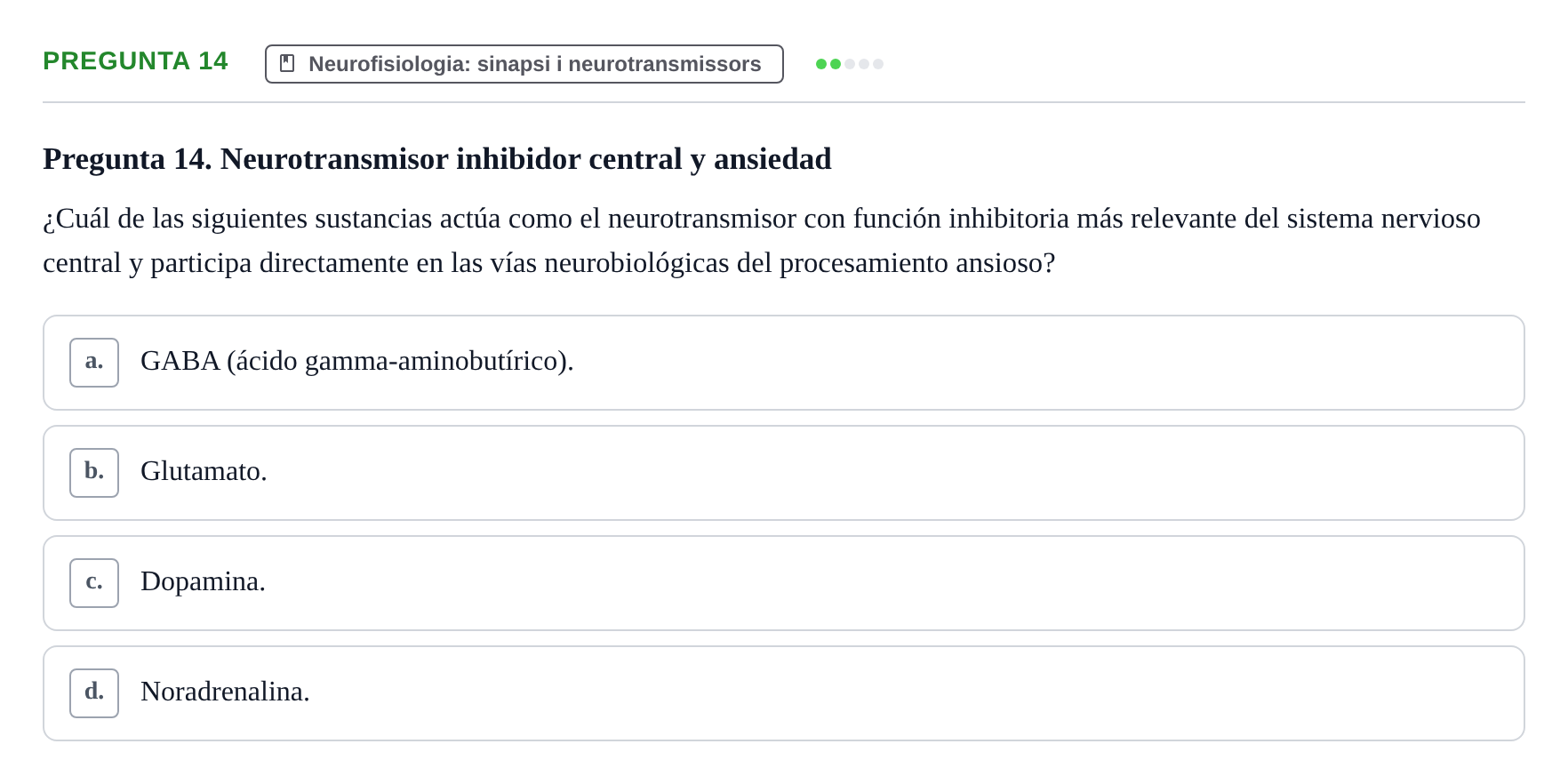 Enunciado: Pregunta 14