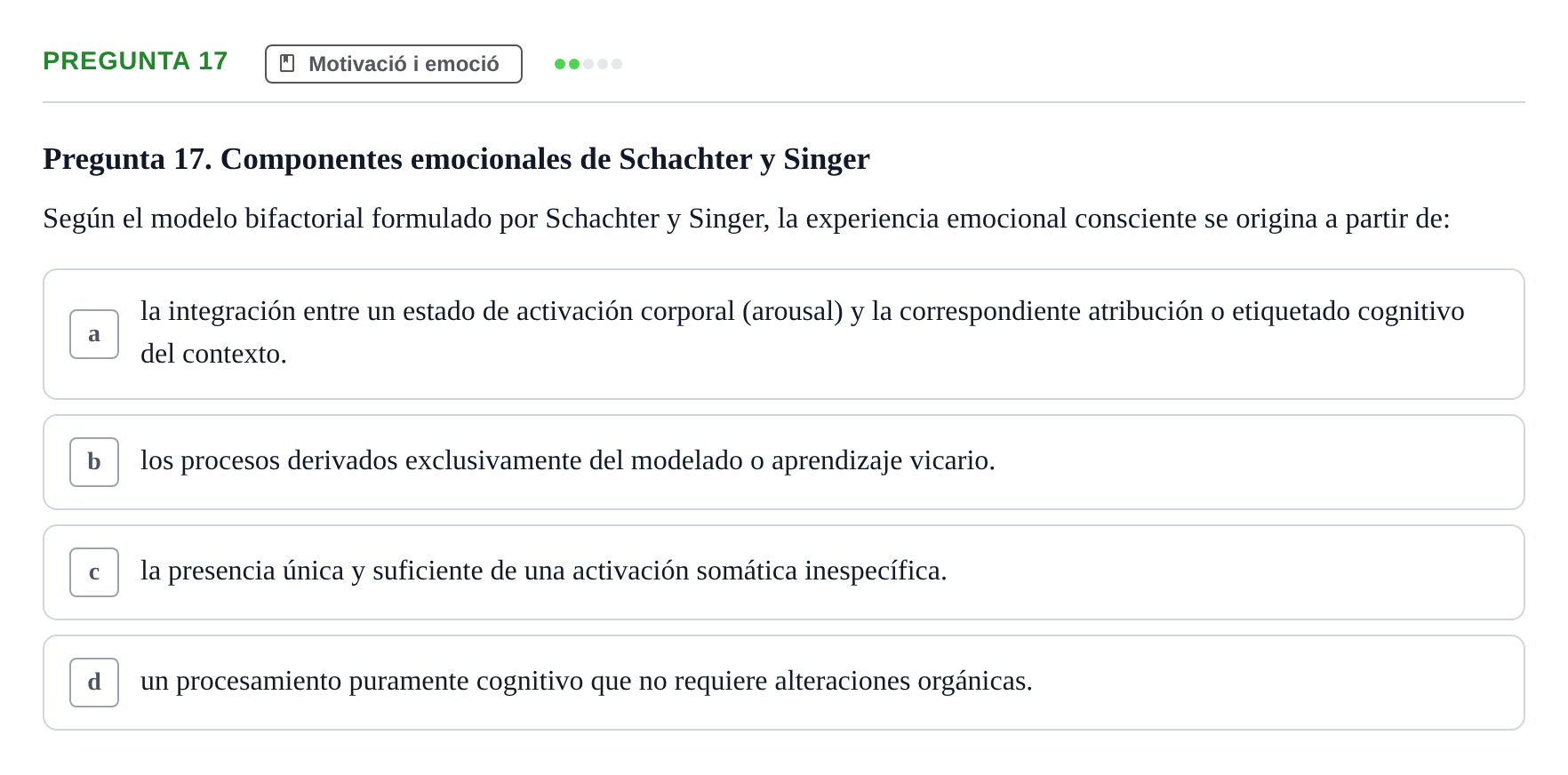 Enunciado: Pregunta 17