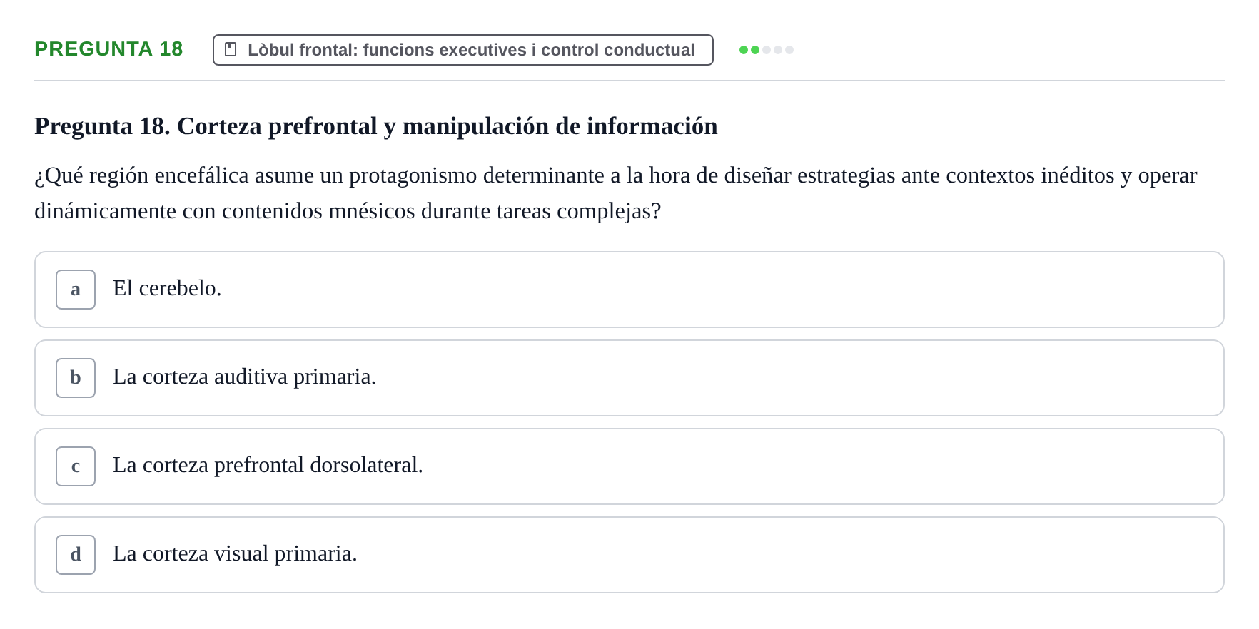 Enunciado: Pregunta 18