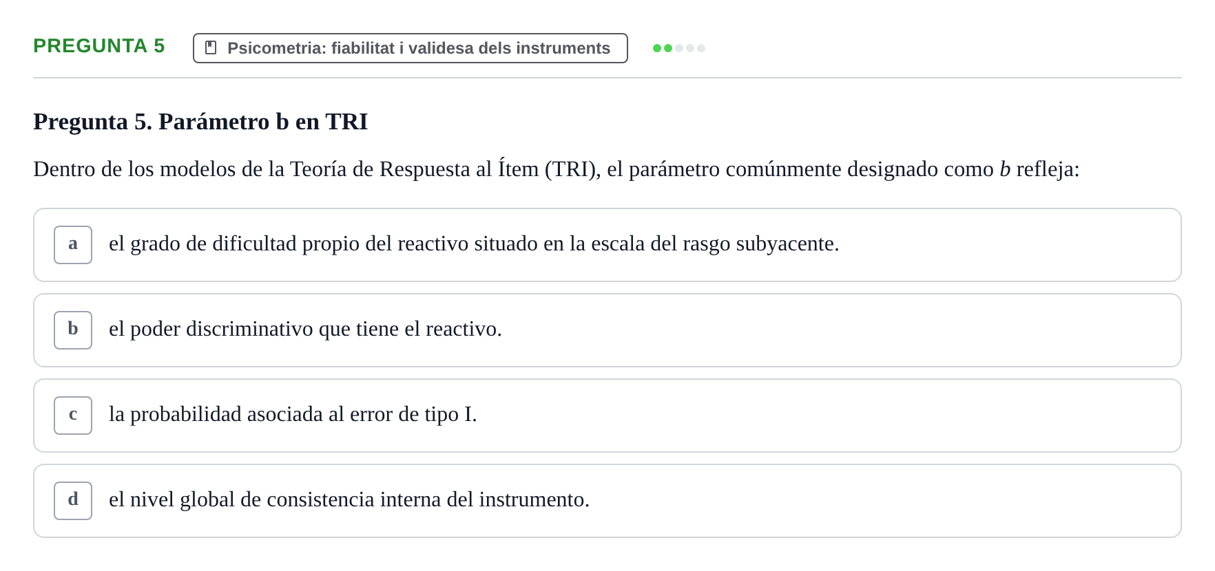 Enunciado: Pregunta 5
