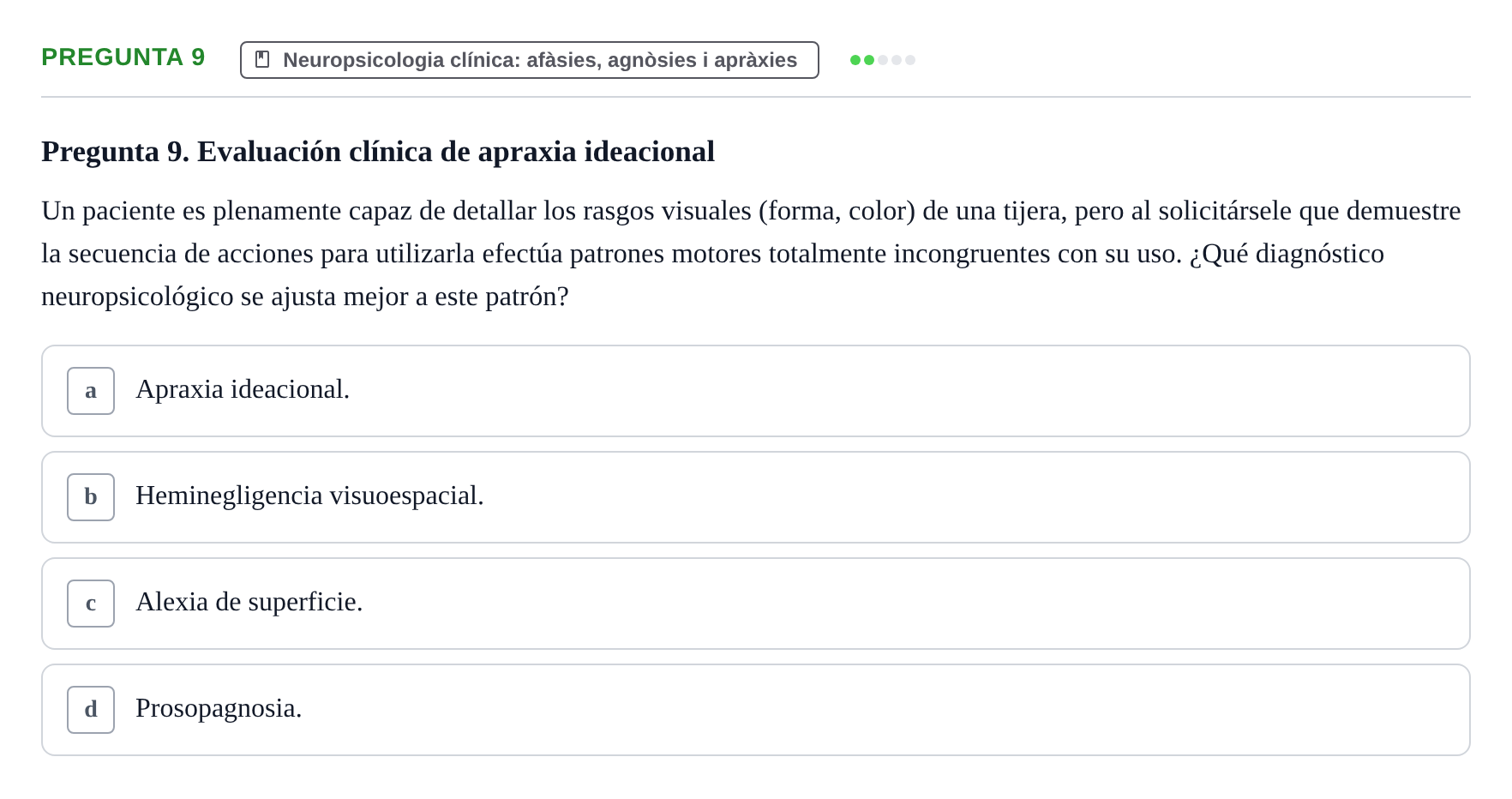 Enunciado: Pregunta 9