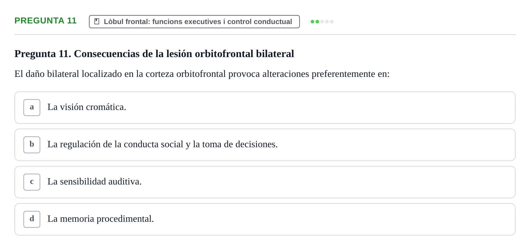Enunciado: Pregunta 11