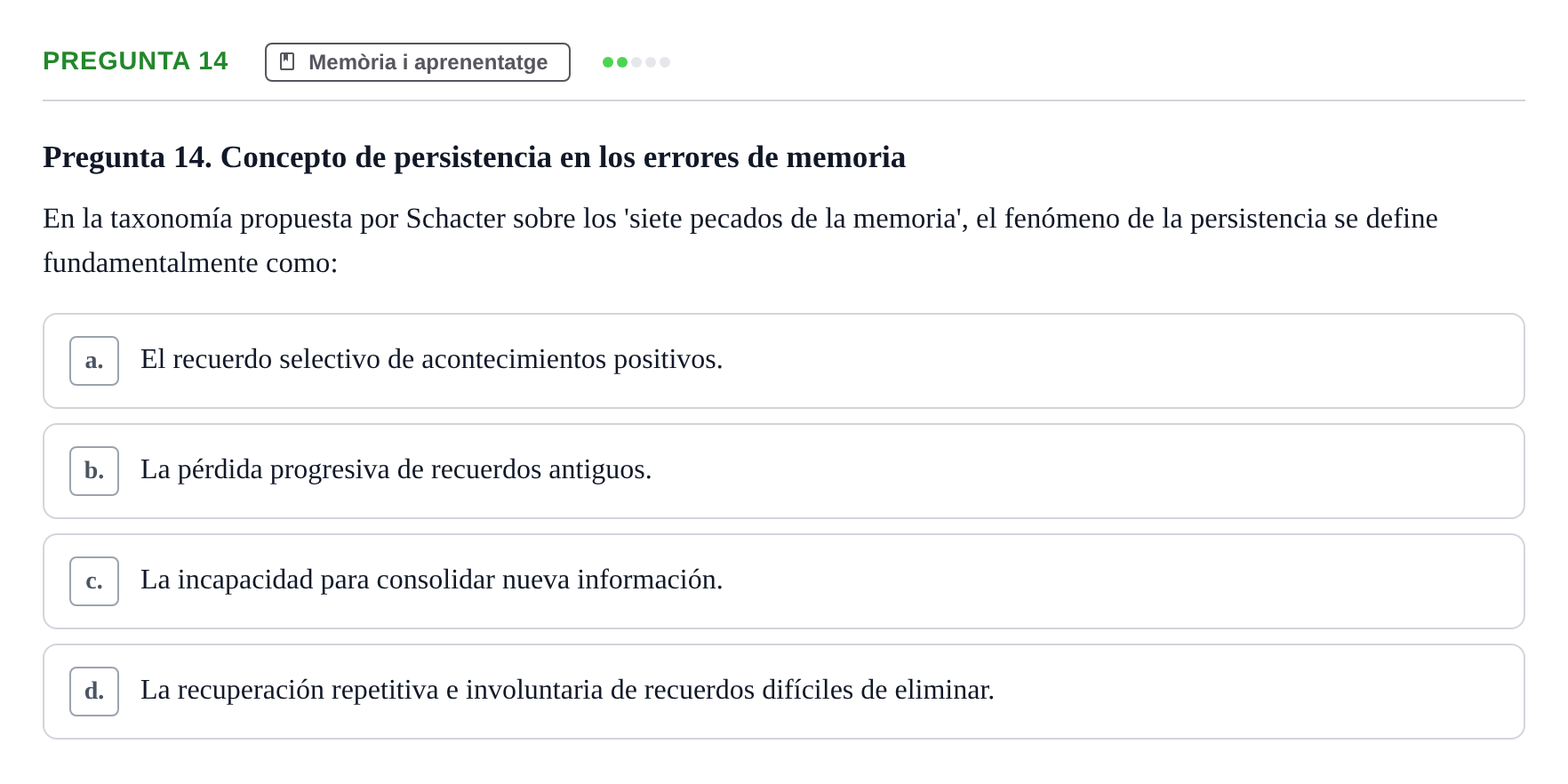 Enunciado: Pregunta 14