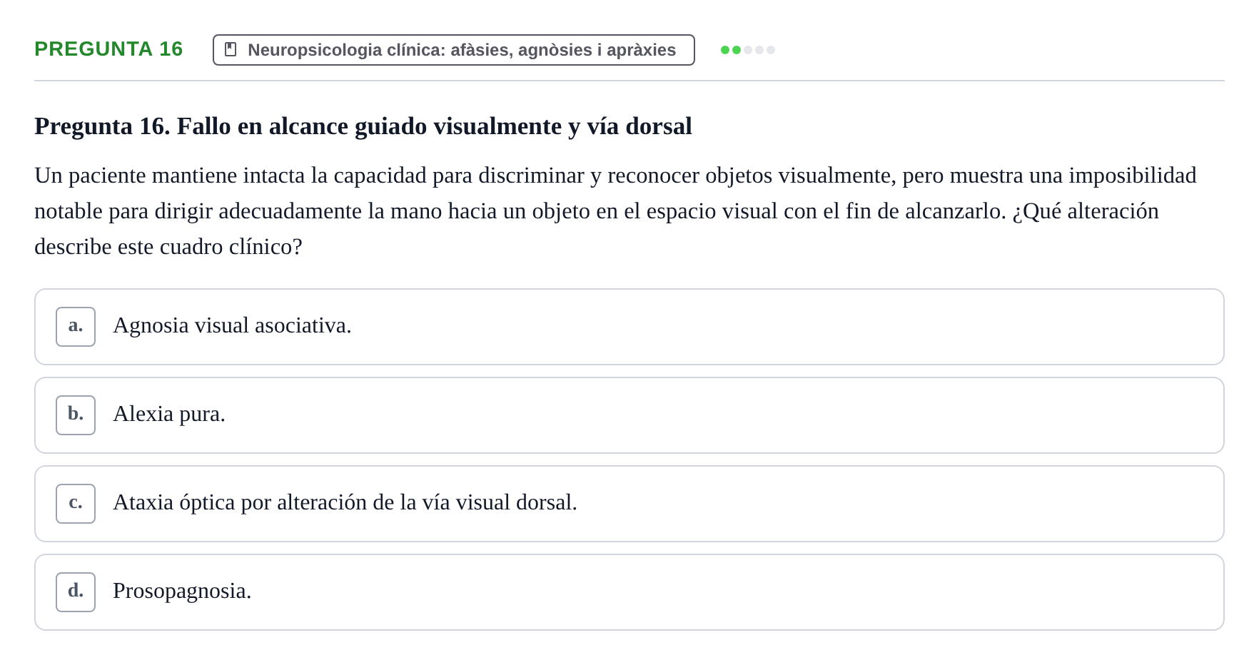 Enunciado: Pregunta 16